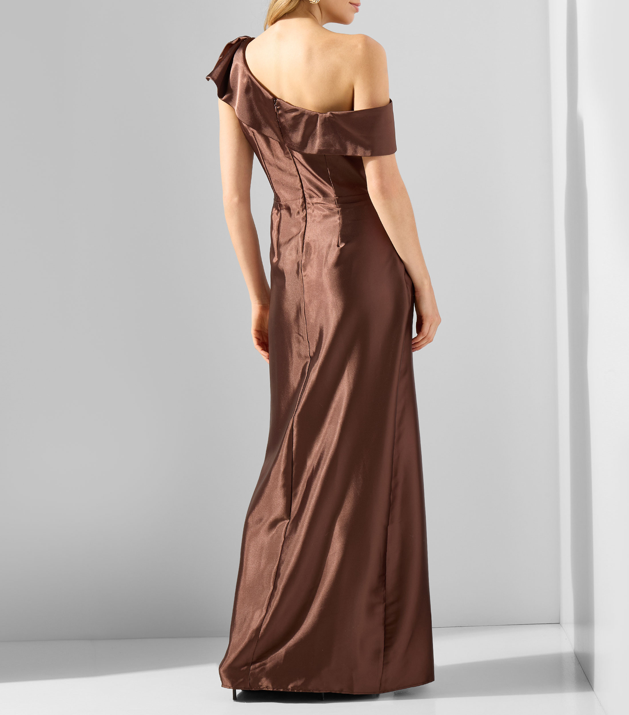 Vestido de fiesta largo liso Mujer