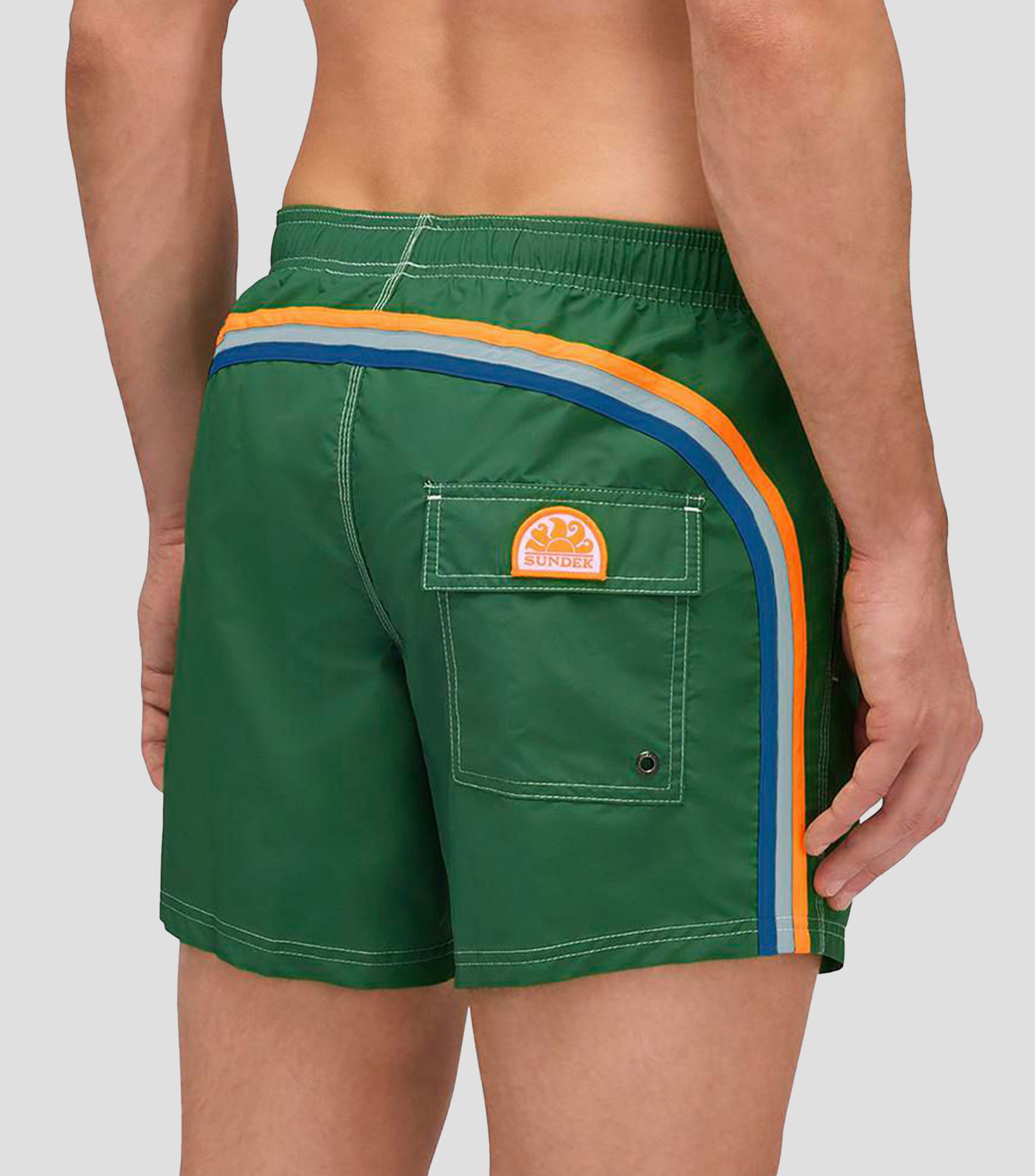 Traje de baño corto liso Hombre