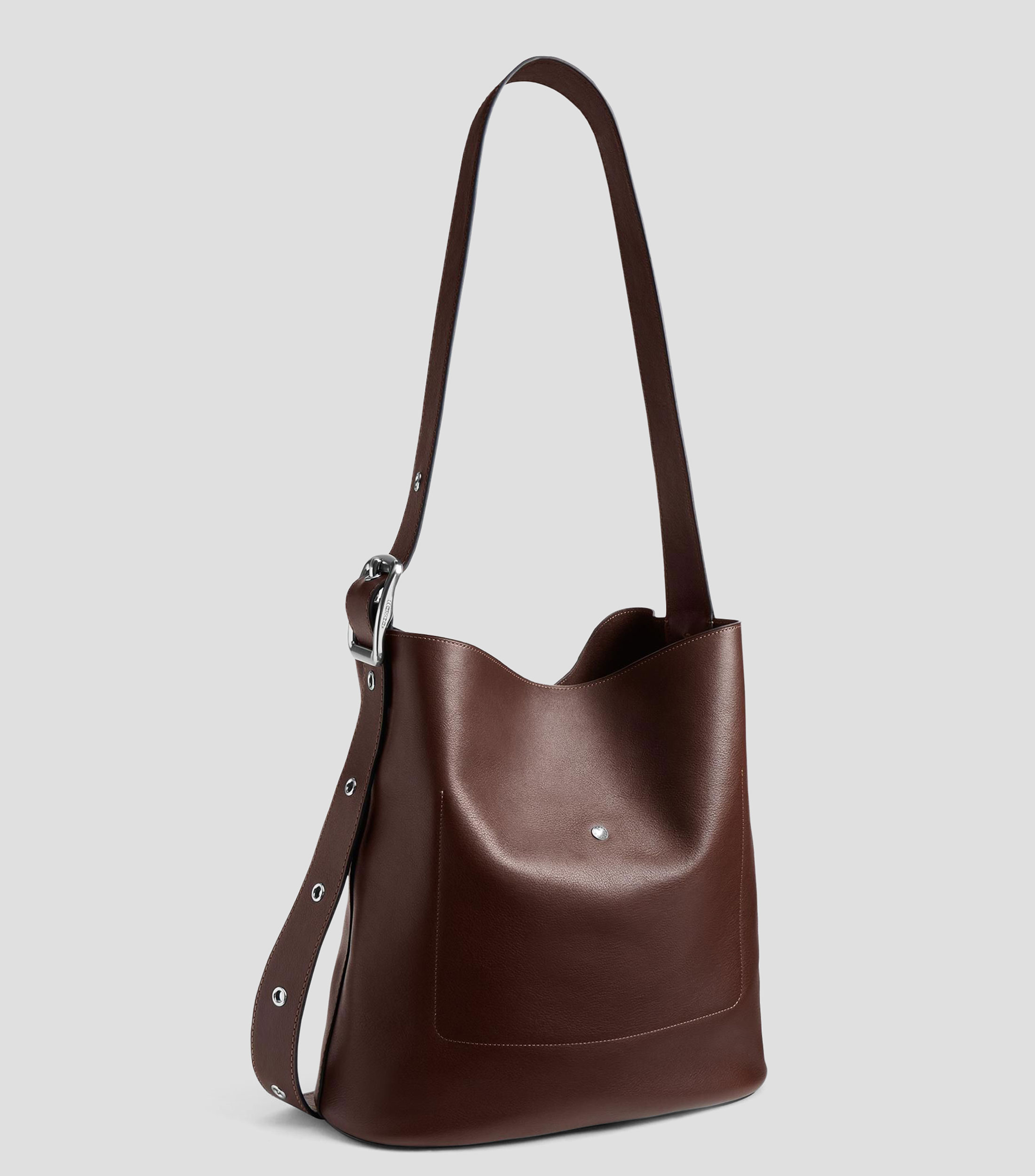 Bolso Shoulder en piel Bleecker liso Hombre