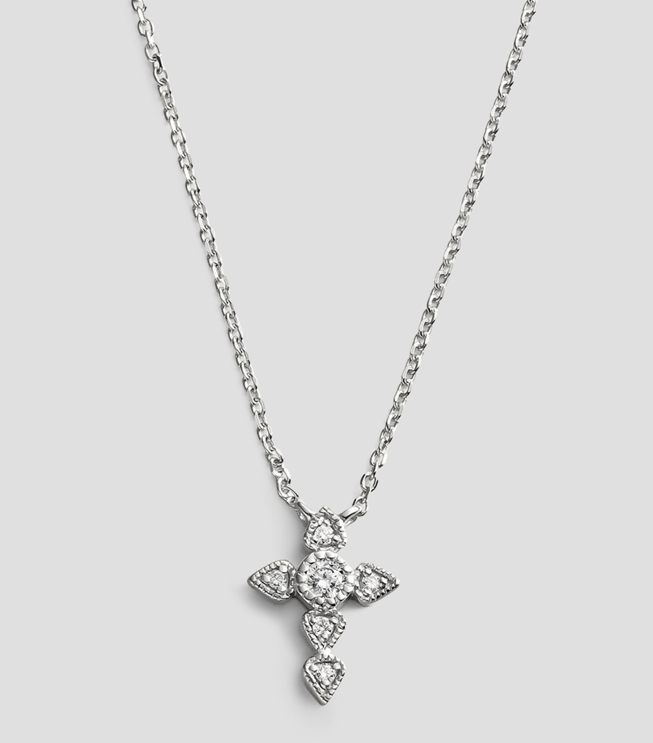 Collar en oro blanco de 18 kilates con diamantes Asana Mujer