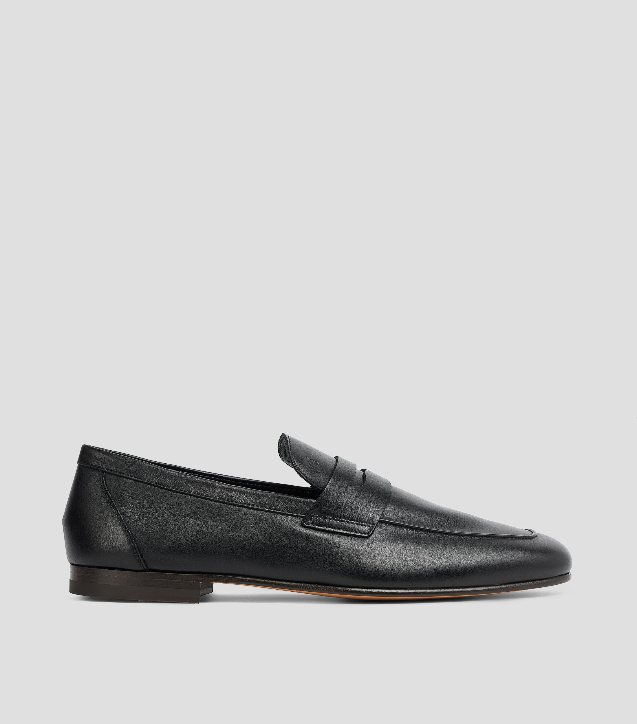 Mocasines en piel con cinta Hombre