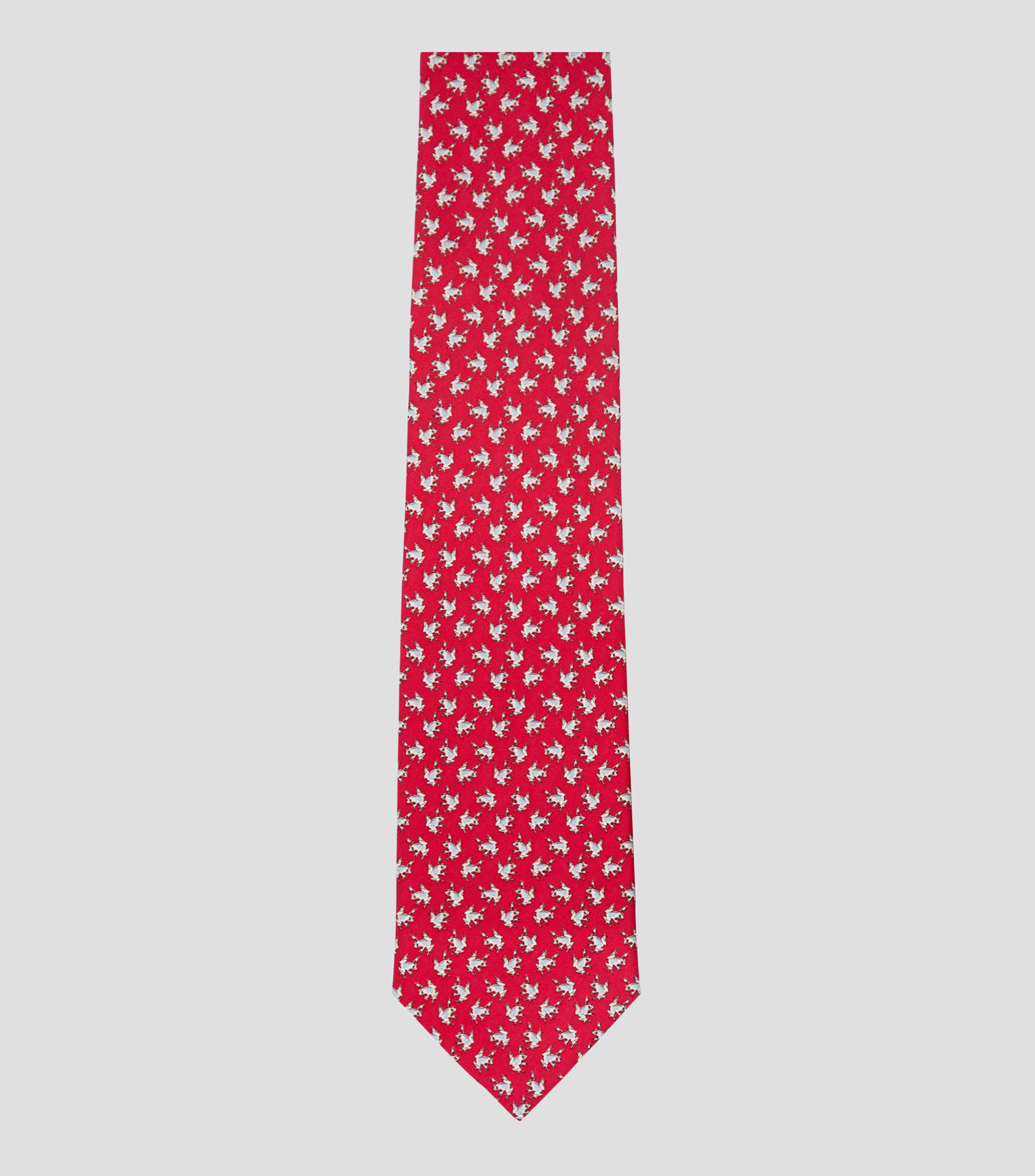 Corbata ancha de seda estampada