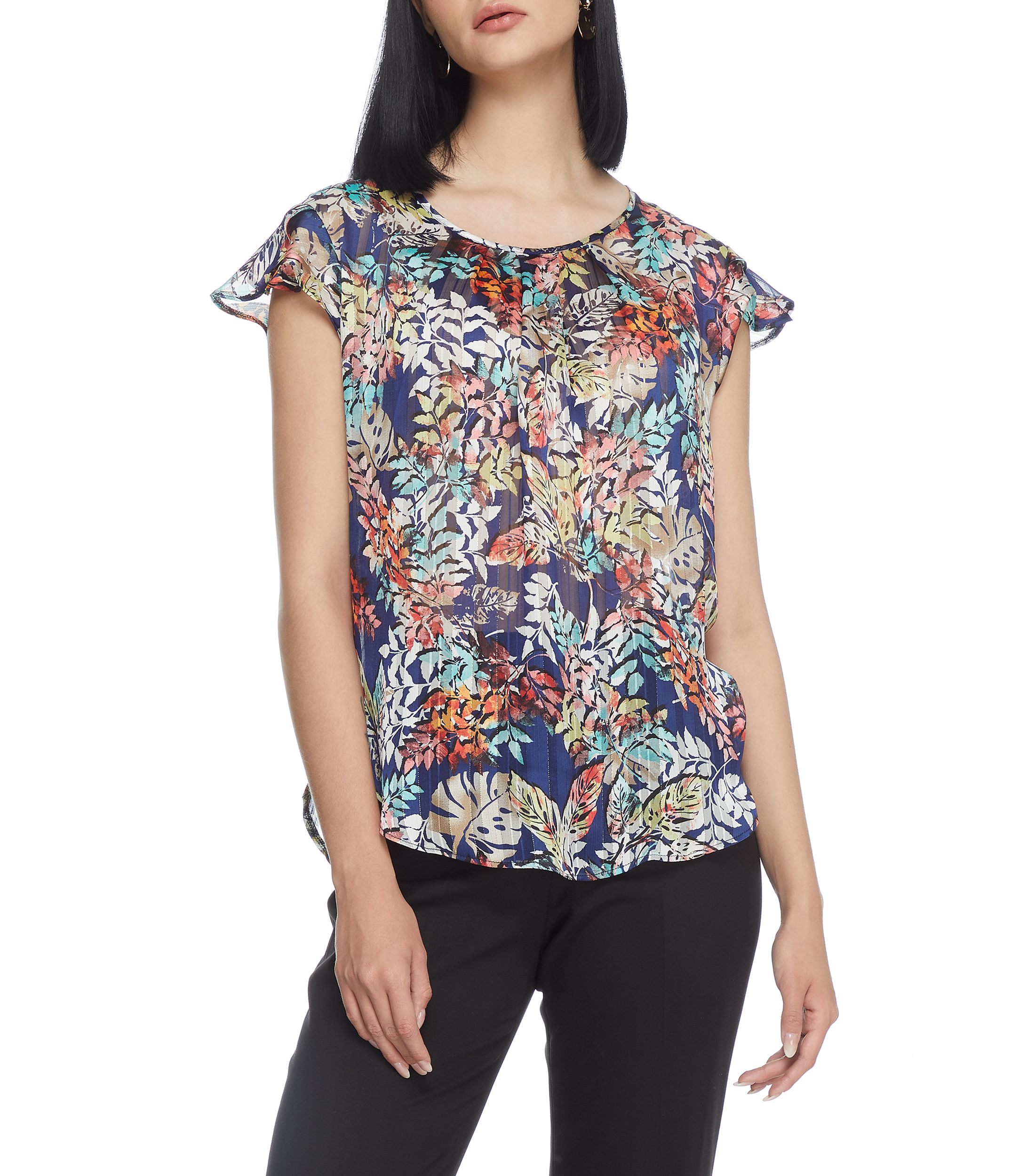 Charme Blusa con flores de manga corta Mujer El Palacio de Hierro