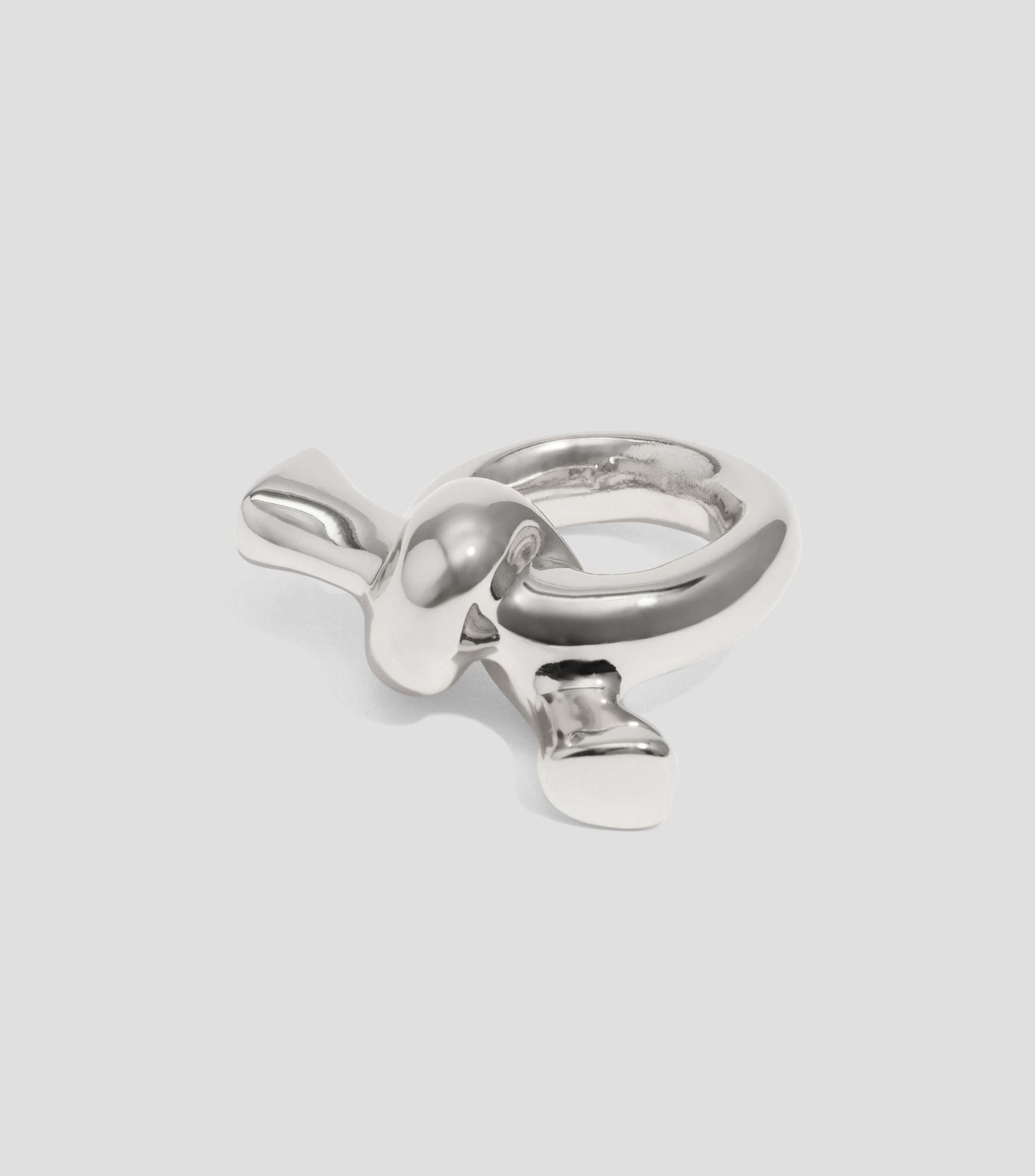 Anillo para pañuelo nudo plateado Mujer
