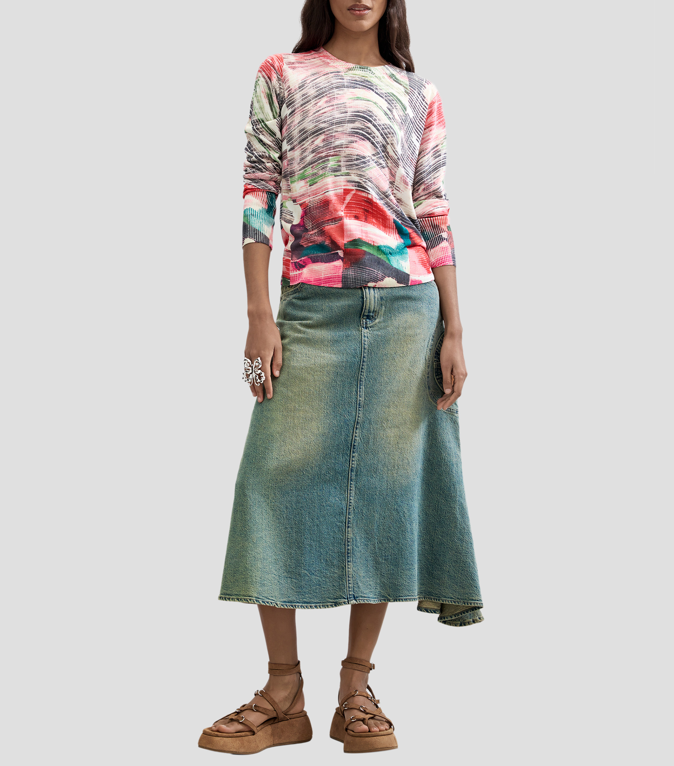 Suéter Estampado Fino Mujer