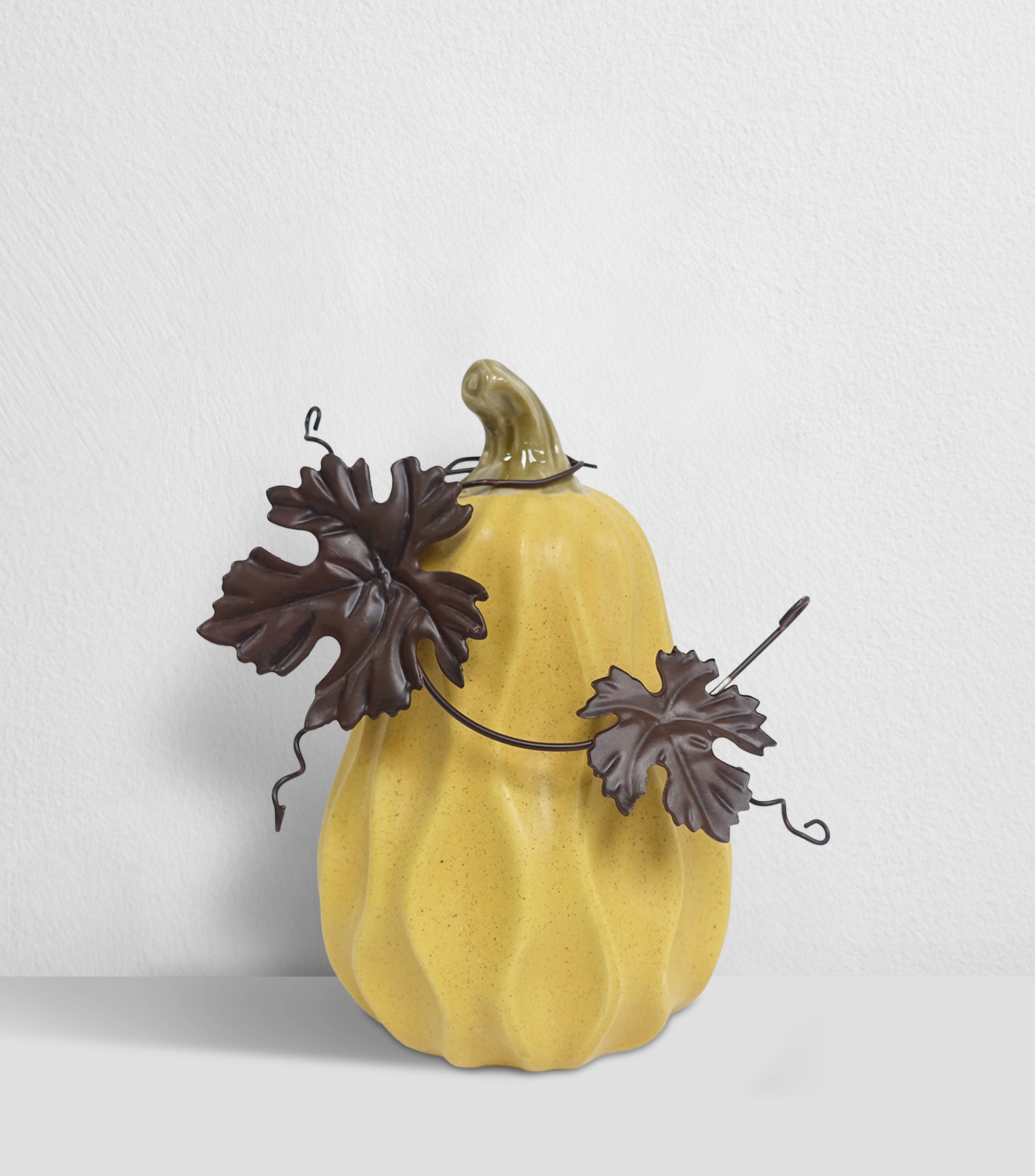 Figura Decorativa Calabaza en Cerámica