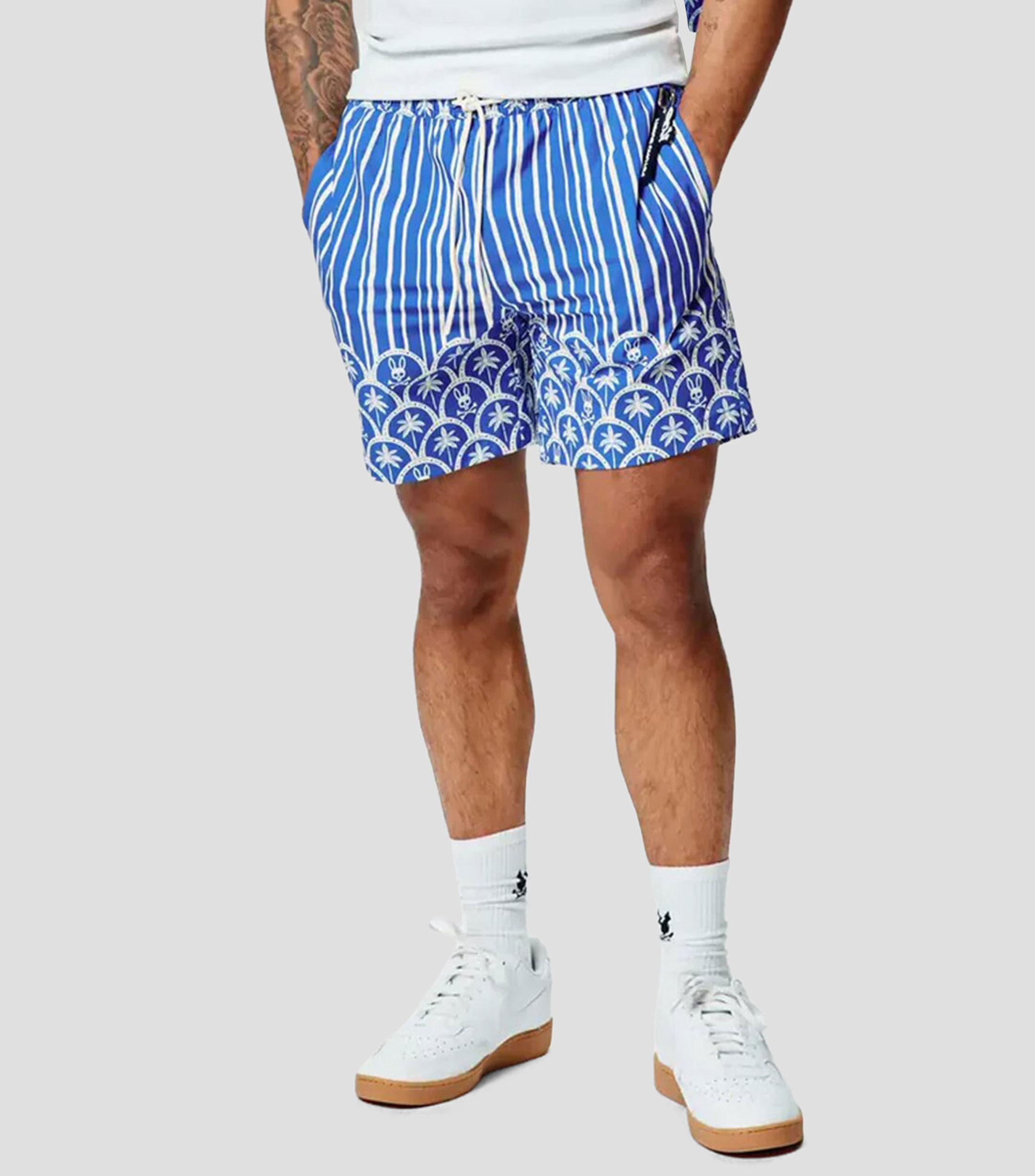 Traje de baño corto Brad Aro con estampado Hombre