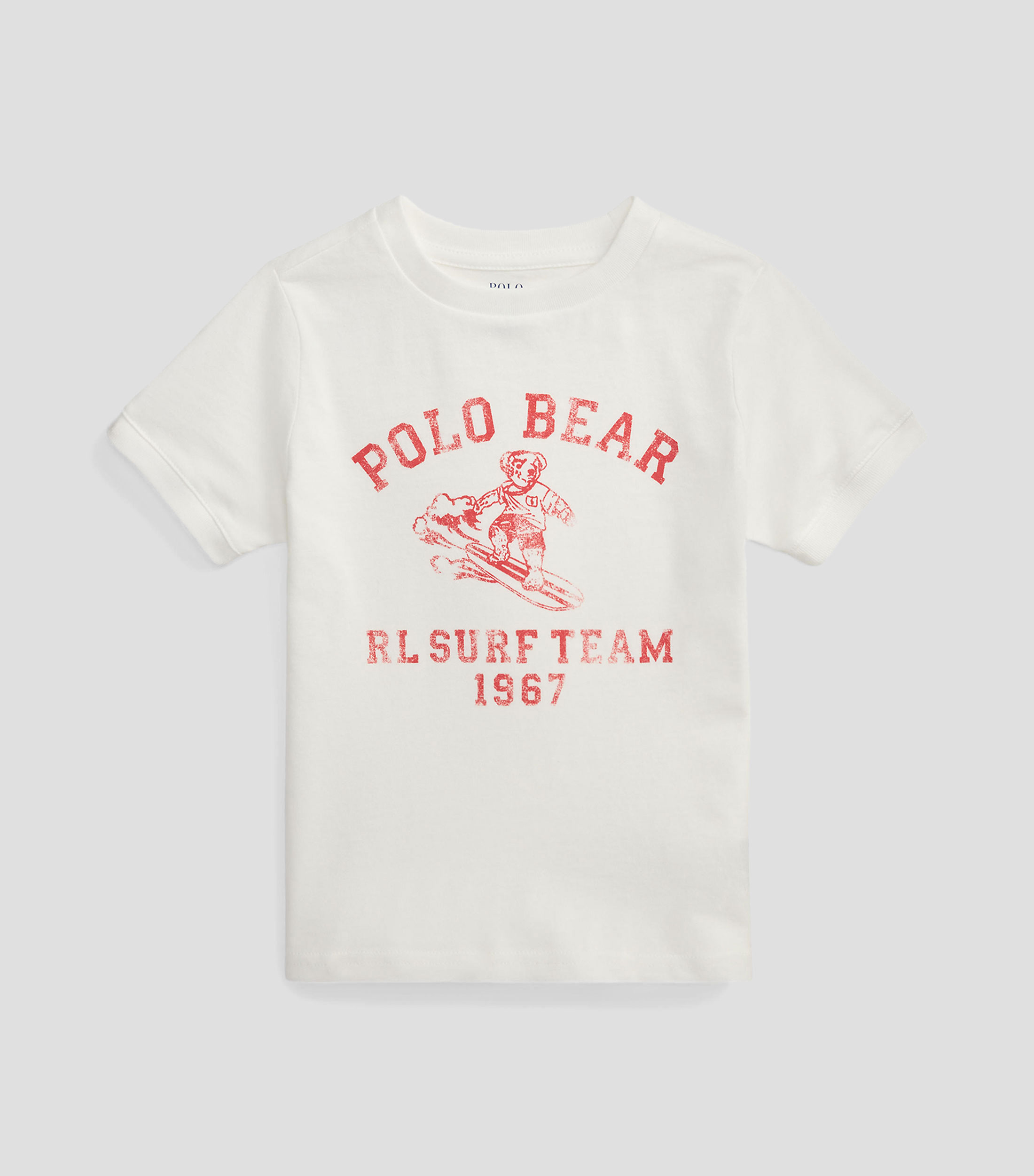 Playera de cuello redondo con manga corta estampada Bebé