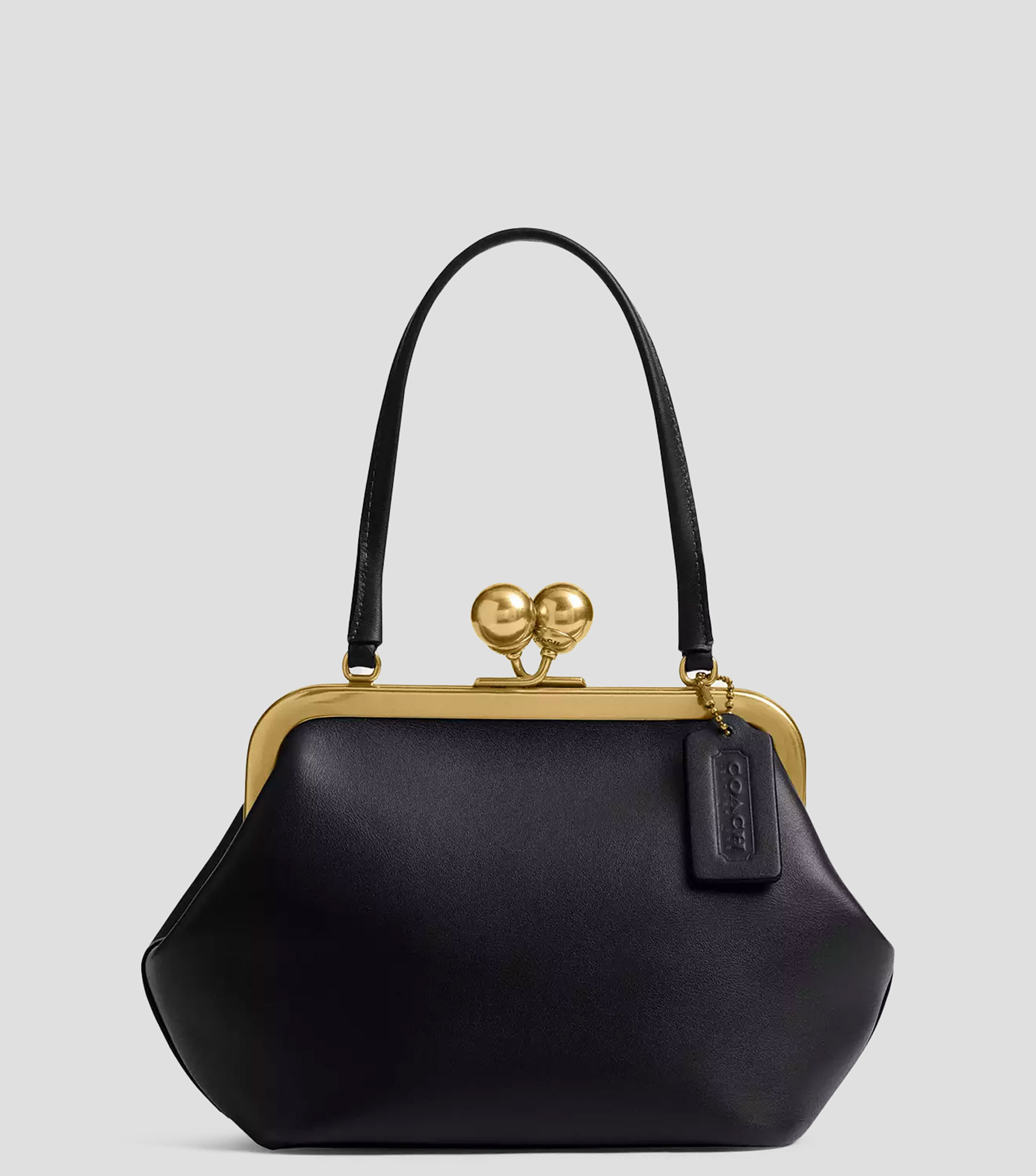 Bolsa Crossbody Kiss Lock Frame en piel vacuna Mujer