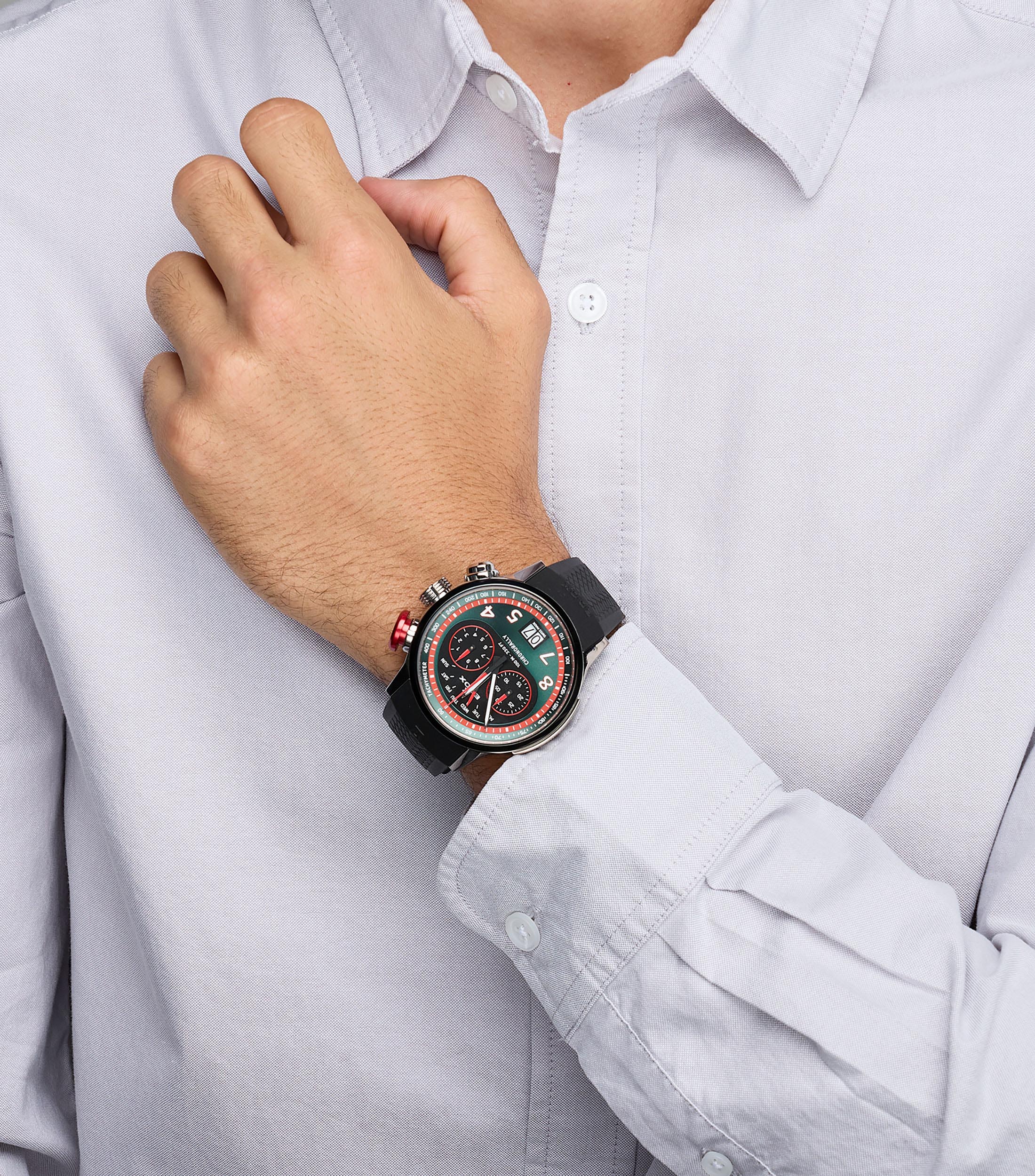 Reloj para hombre Chronorally casual negro