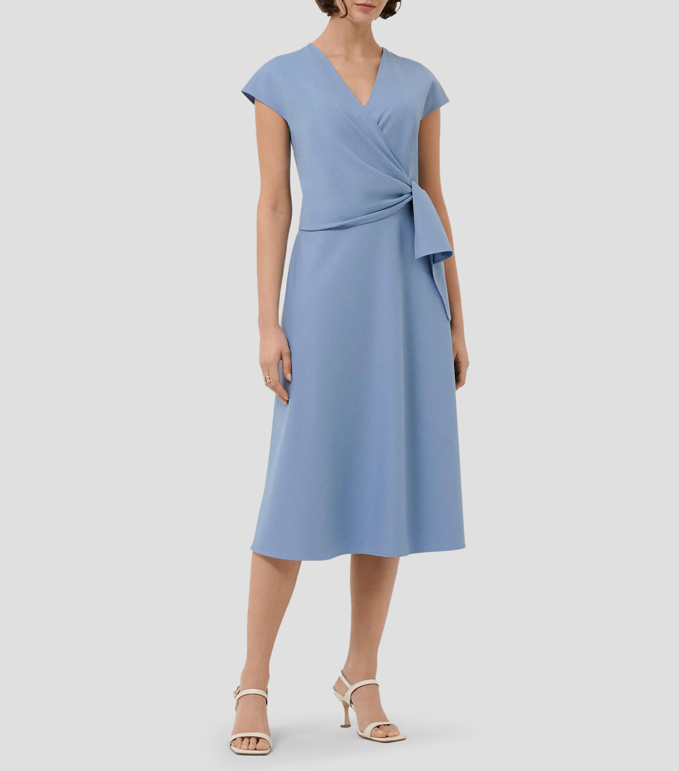 Vestido midi liso Mujer