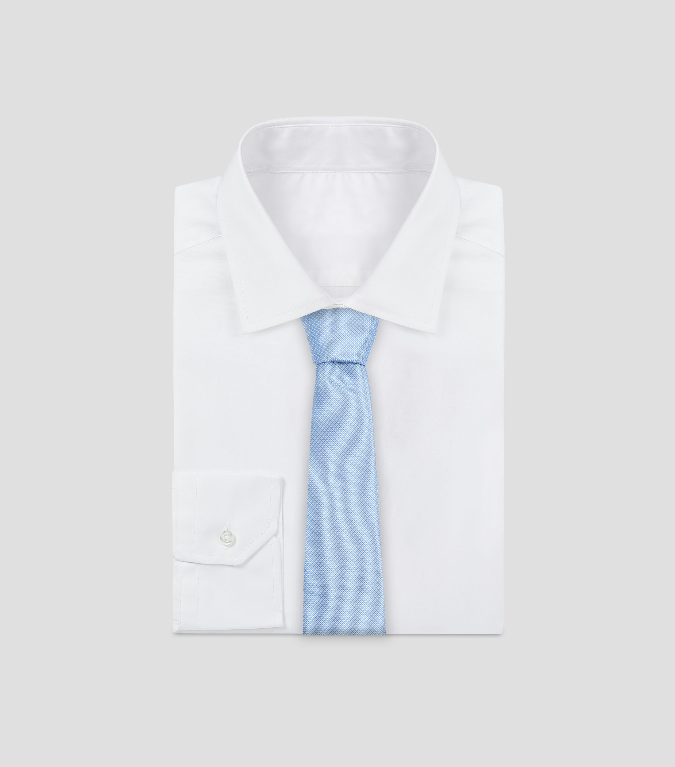 Corbata ancha en seda microdiseño