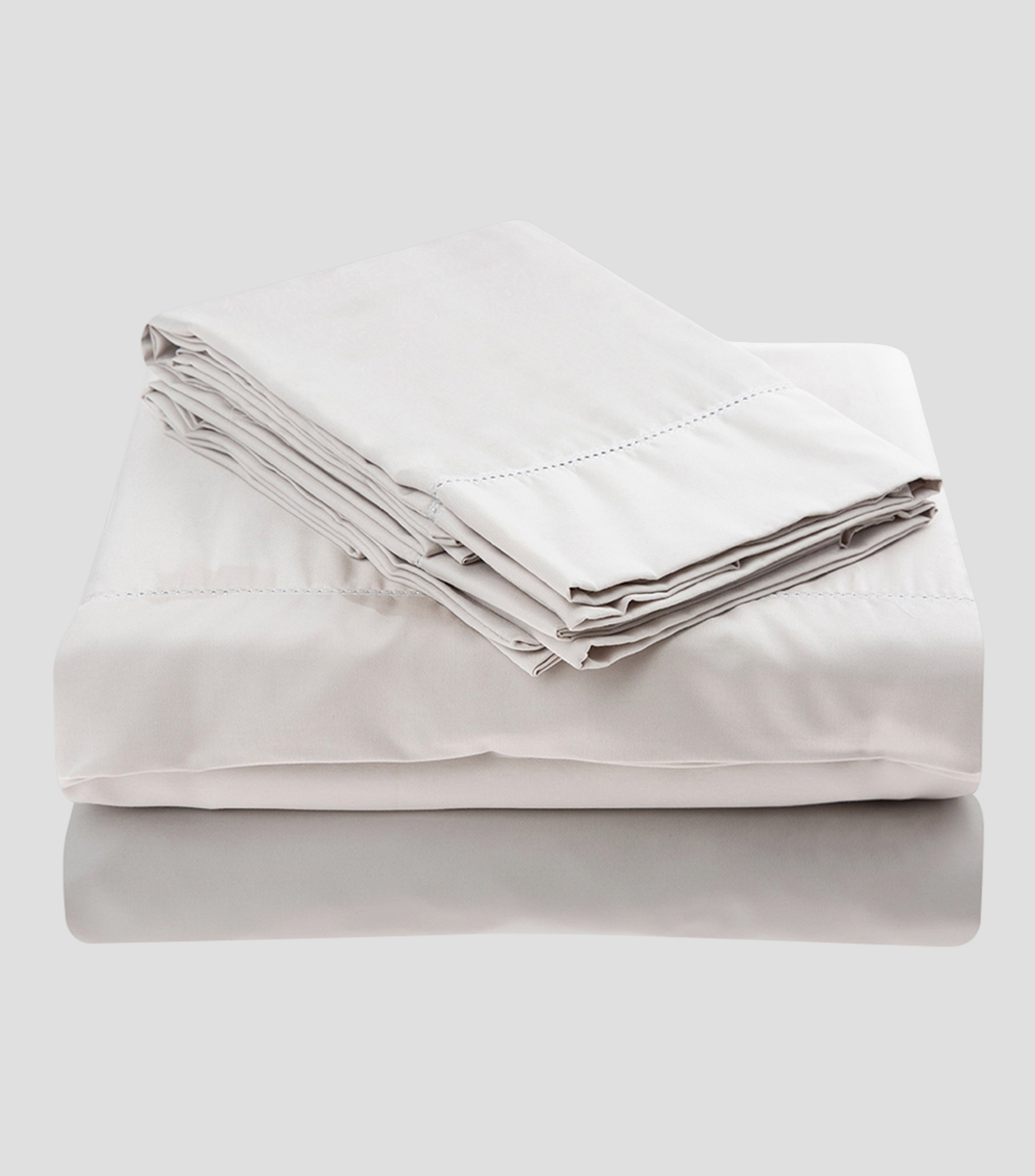 Juego de Sábanas Sateen Gris Perla Matrimonial