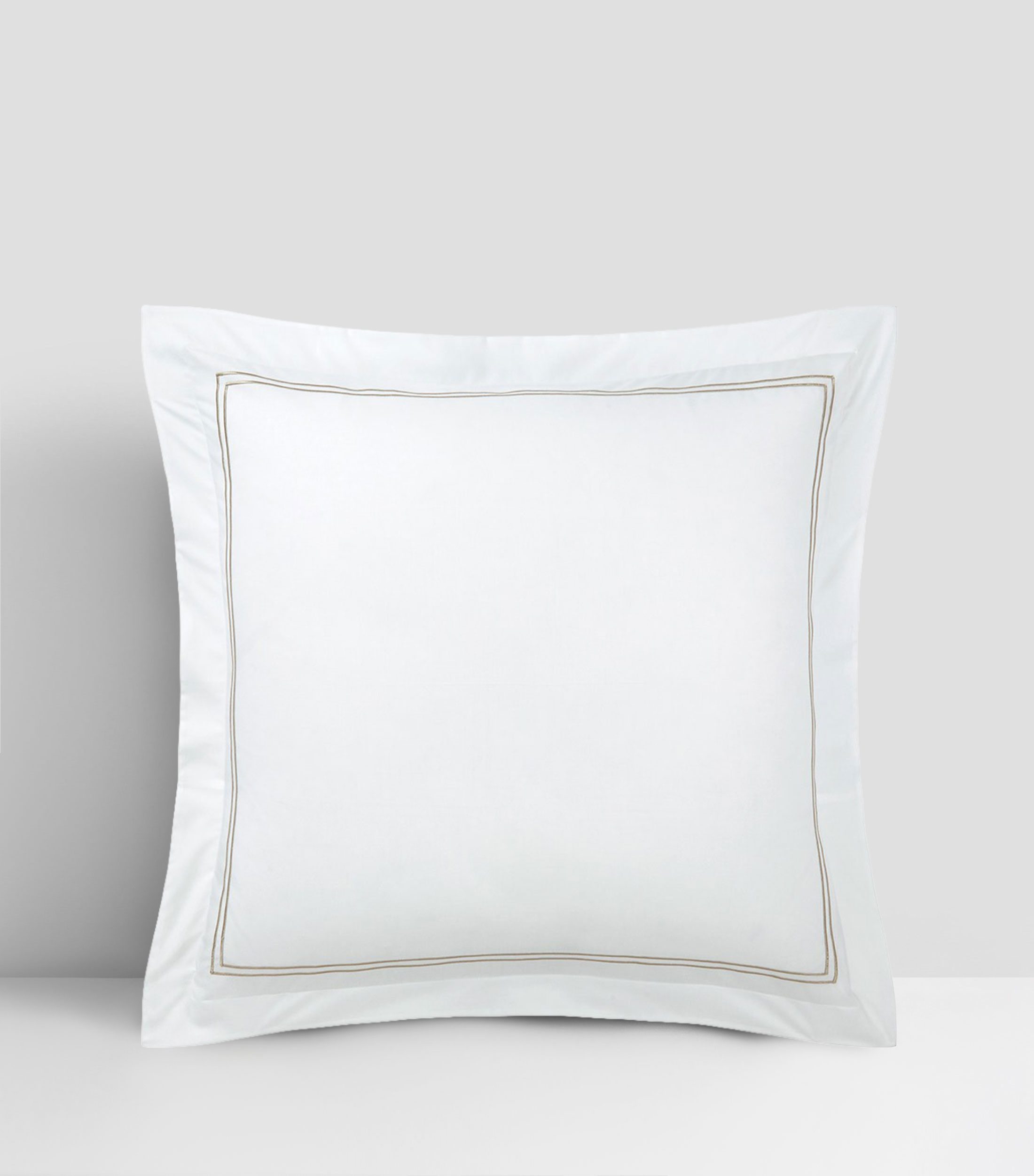 Funda para almohada euro en algodón Duo blanco