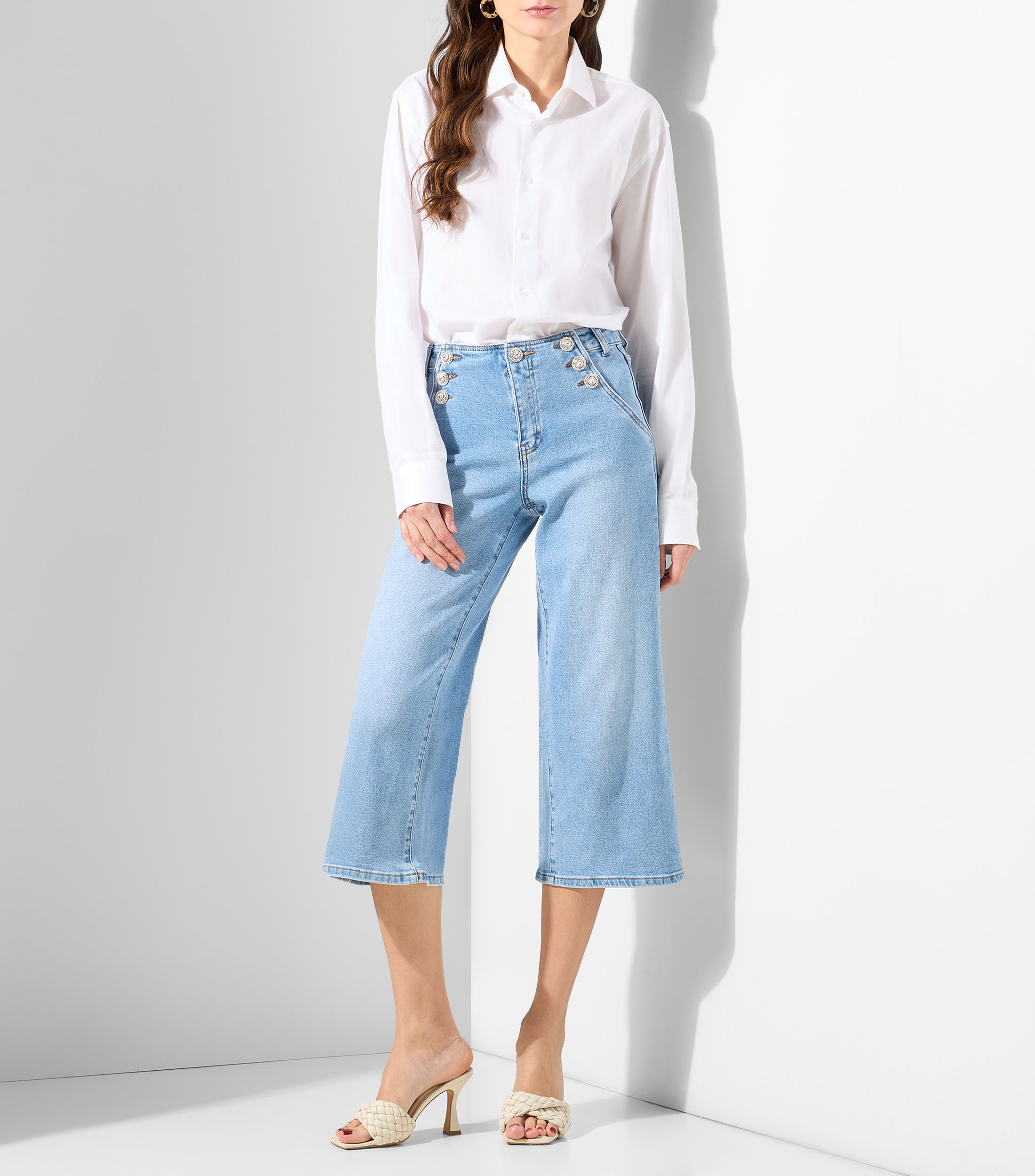 Jeans capri recto Mujer