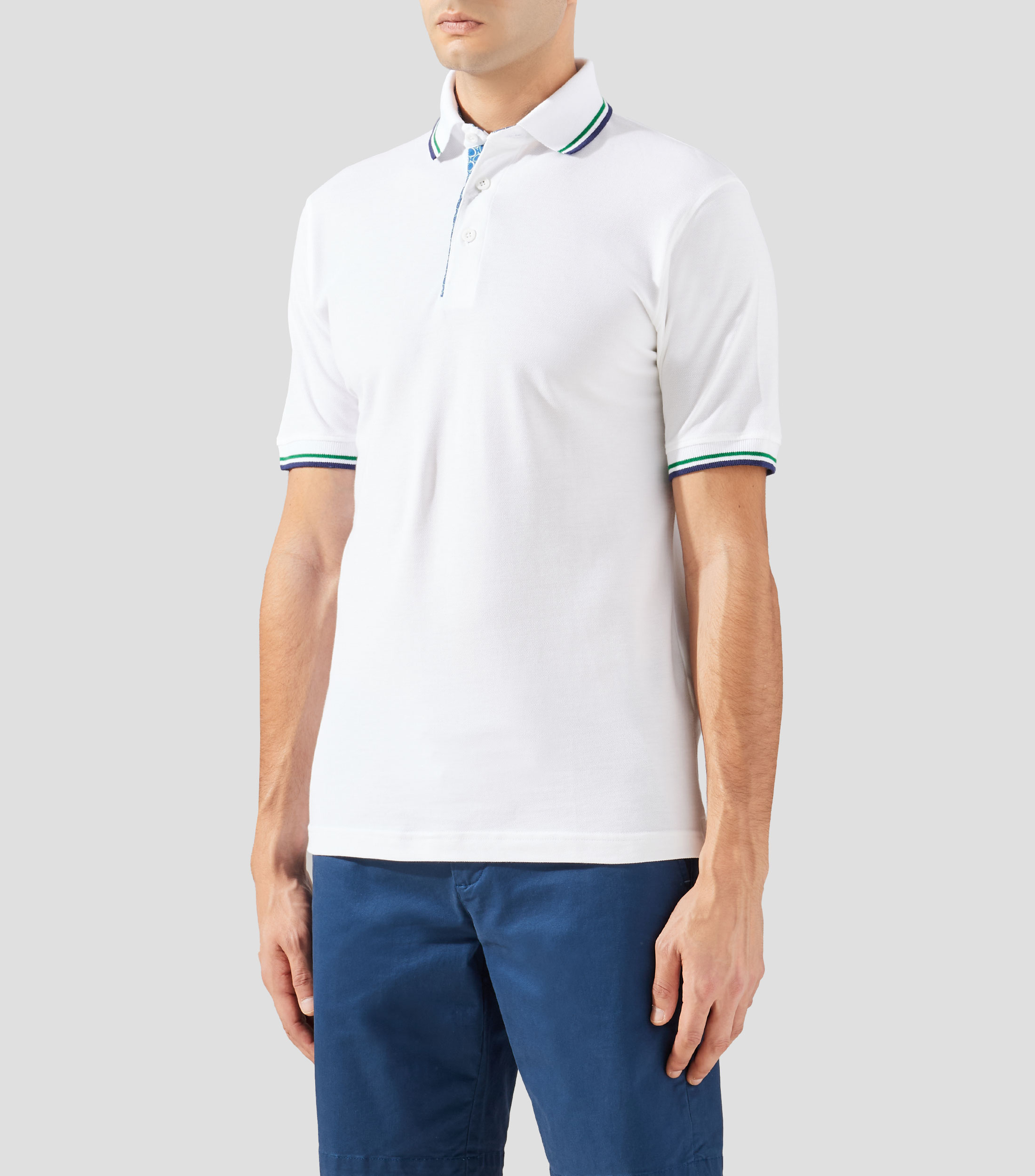 Playera tipo polo manga corta lisa Hombre