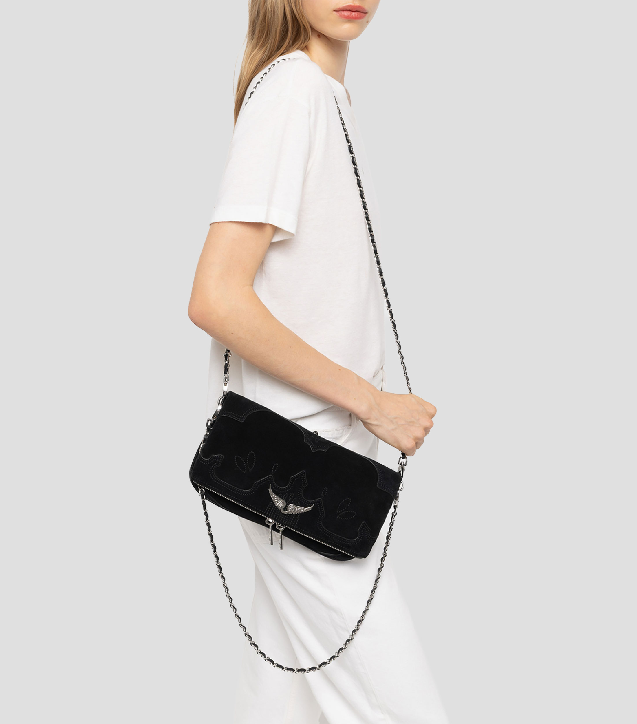 Bolsa de mano en piel de vaquetilla Rock Western fantasía Mujer