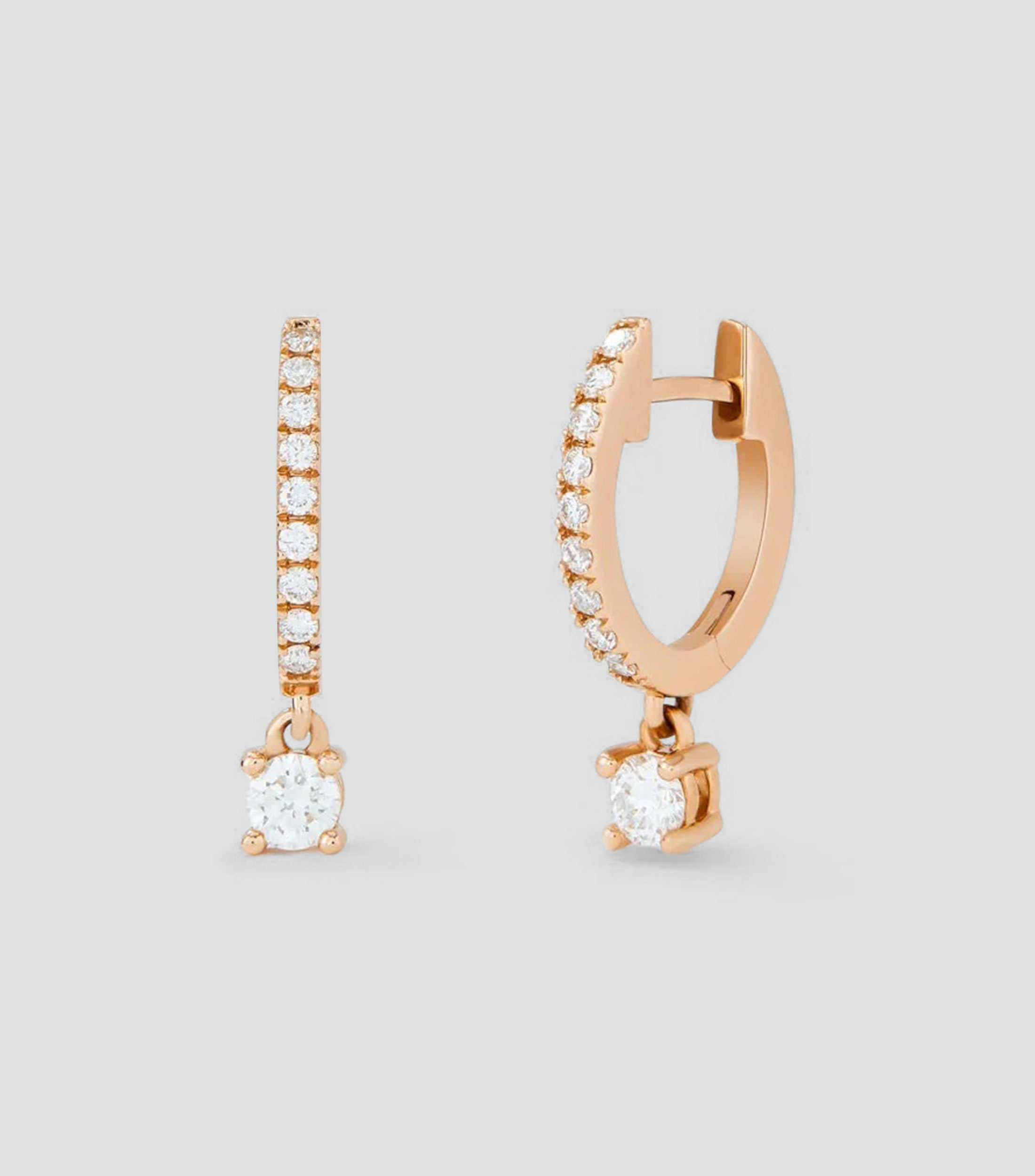 Aretes en oro rosa 18 Kts Idalia Mujer