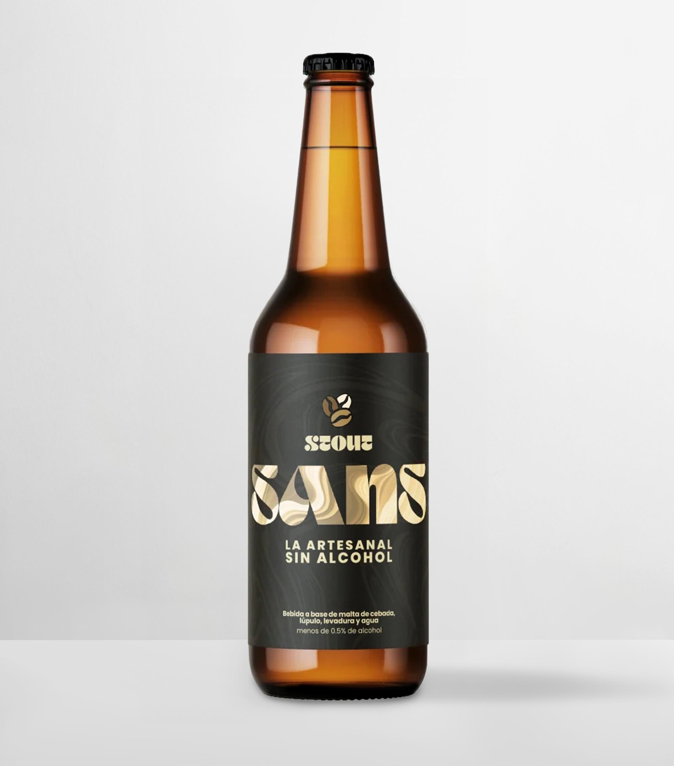 Cerveza Sans Oscura, Sin Alcohol, 355 ml