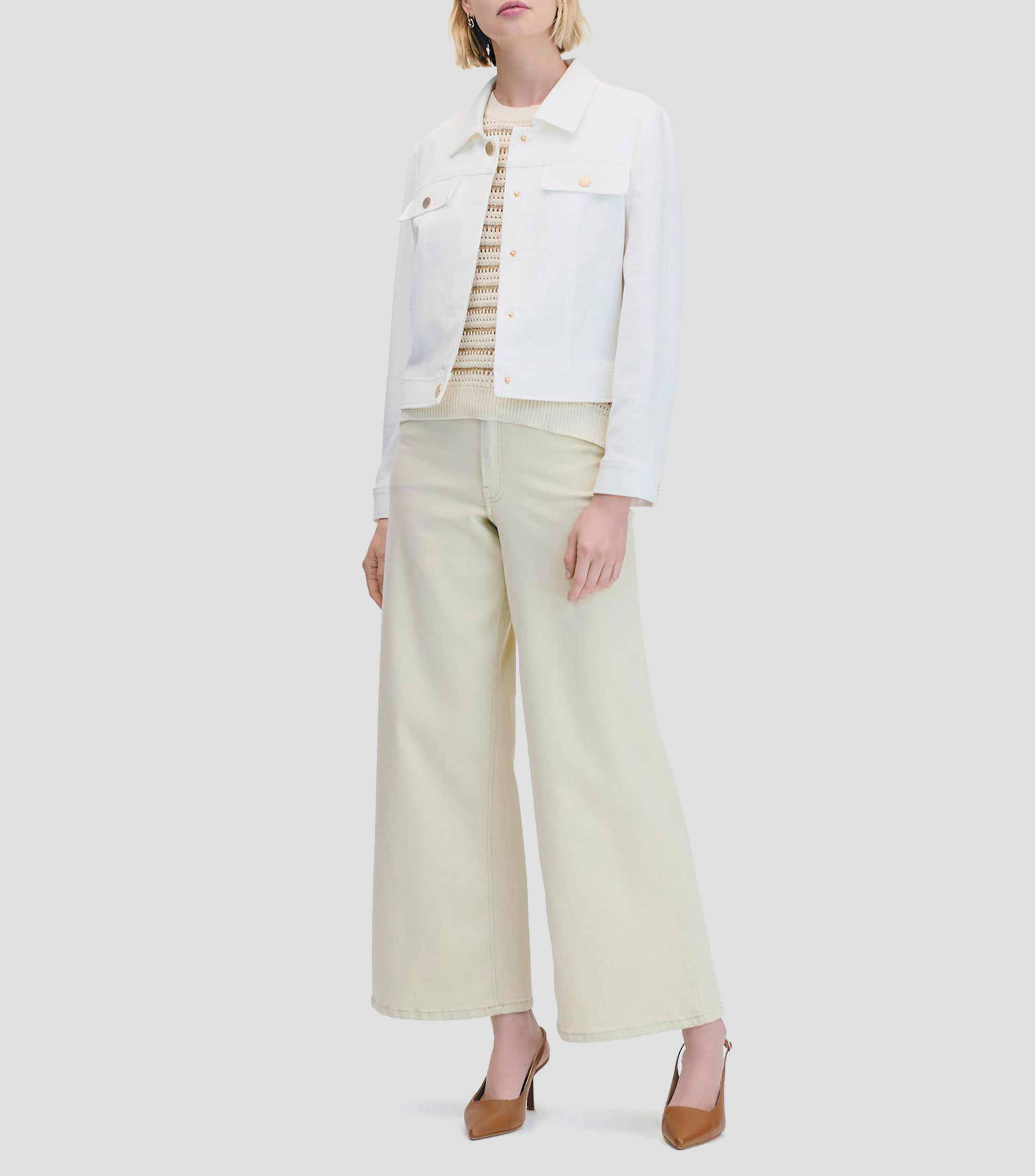 Chamarra Cuello Camisero Efecto Flamé Mujer