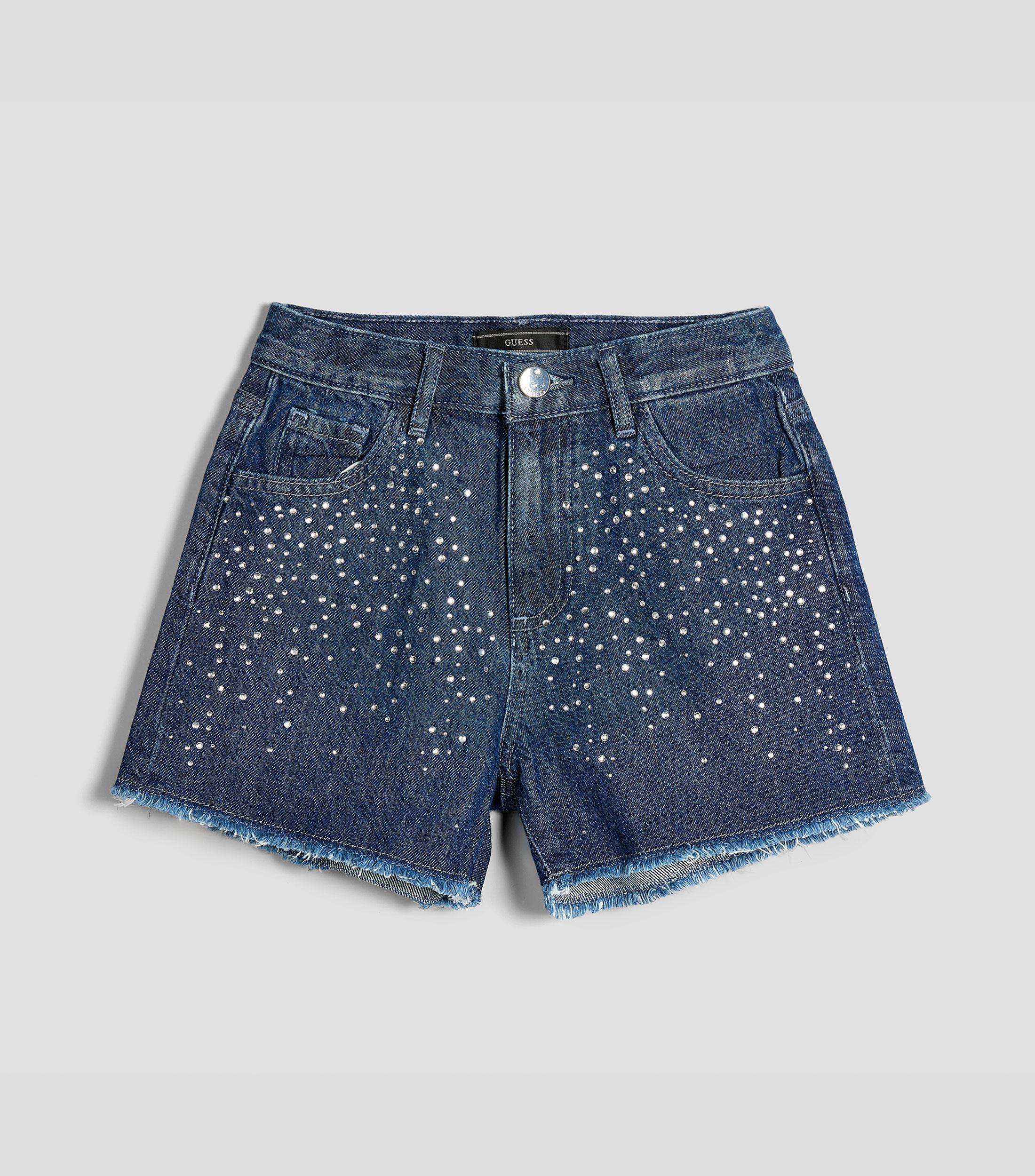 Short denim con pedrería Niña