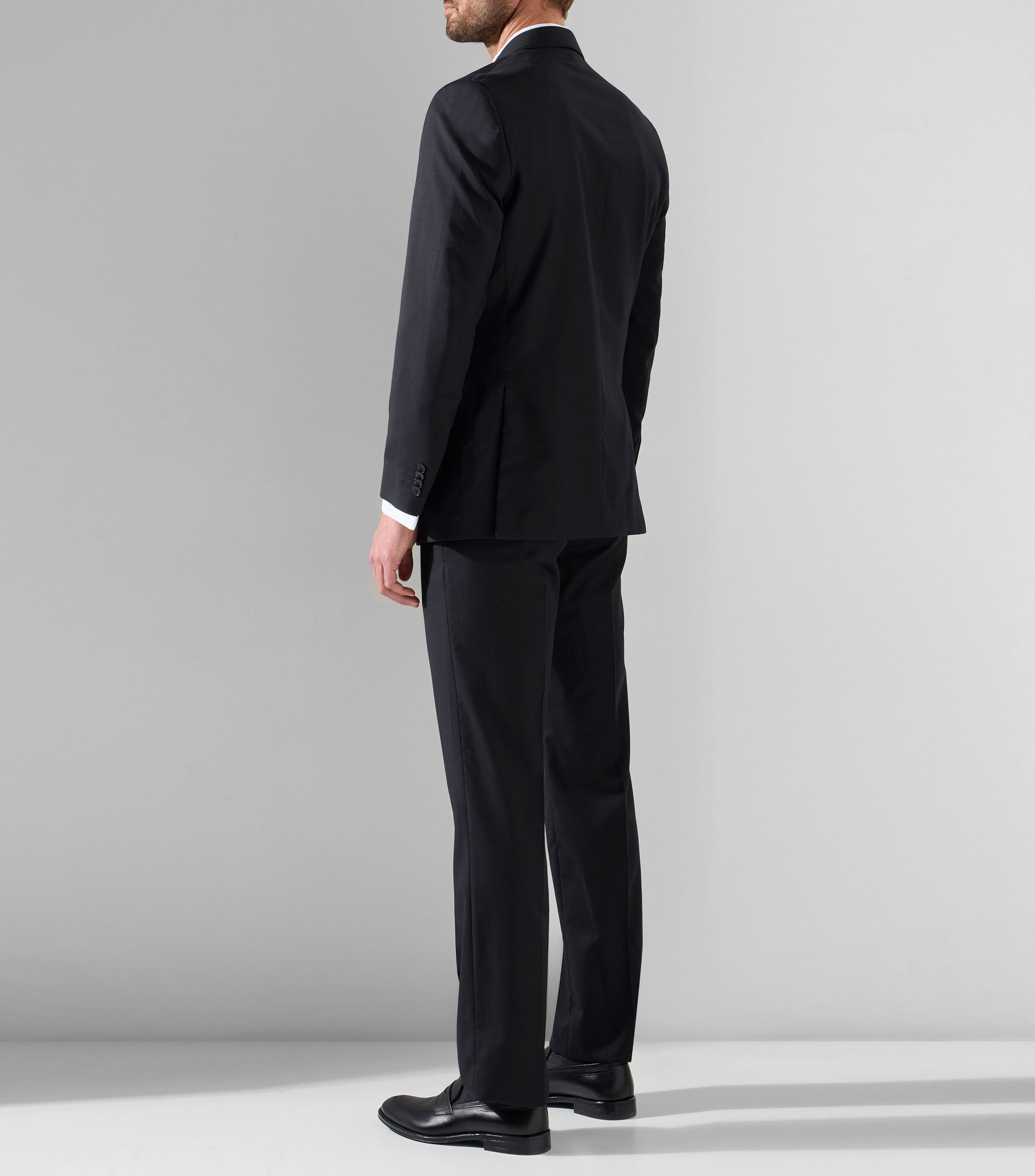 Traje de lana corte regular liso Hombre