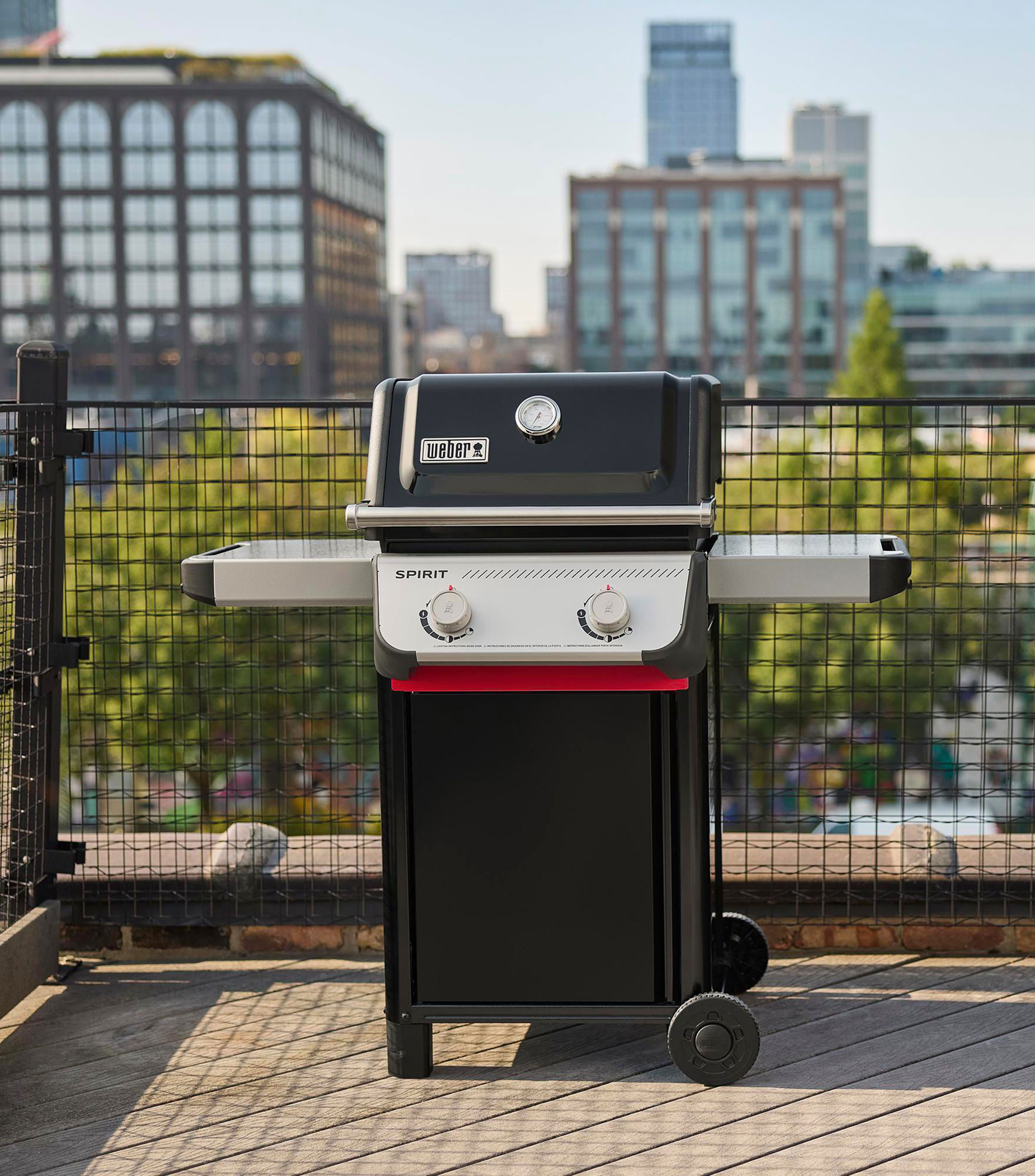 Asador de gas Spirit E-210 en Acero Porcenalizado
