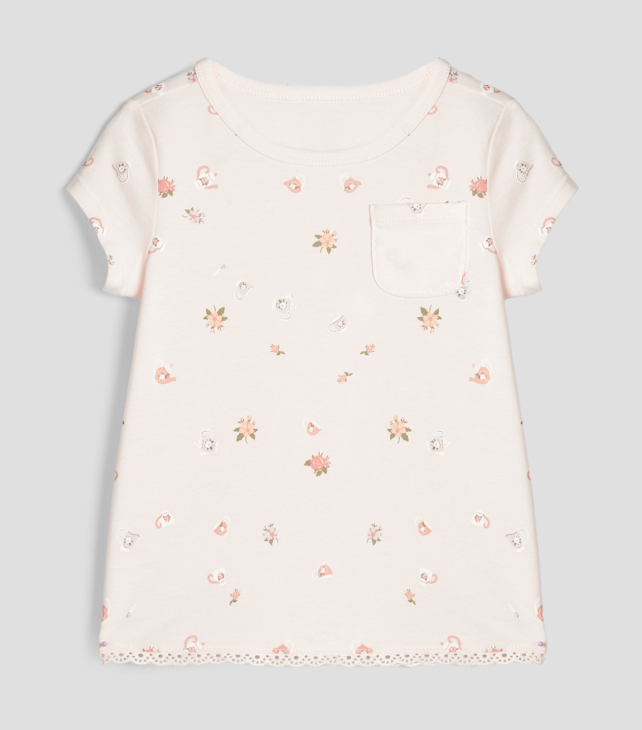 Playera cuello redondo manga corta estampada Bebé