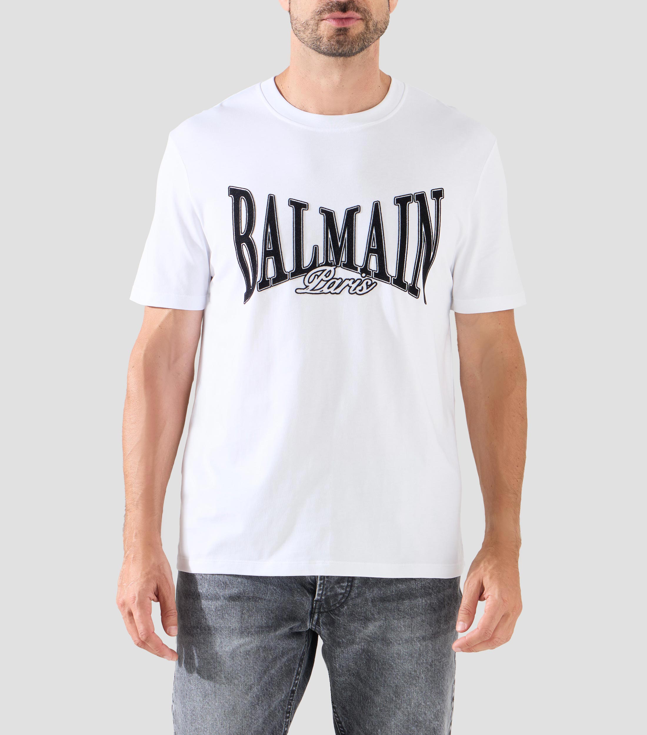 Playera cuello redondo manga corta estampada Hombre