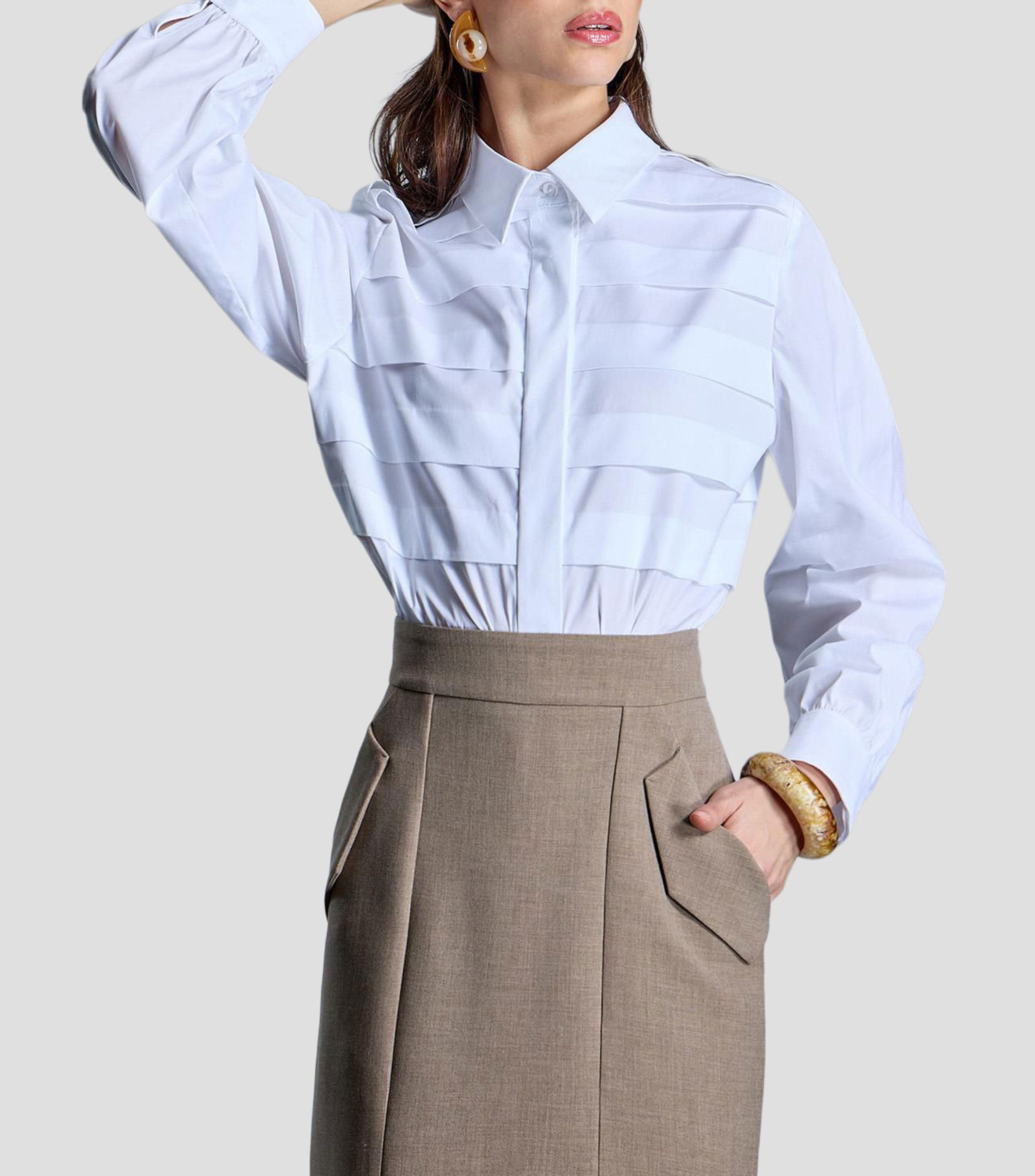 Camisa fantasía manga larga Mujer