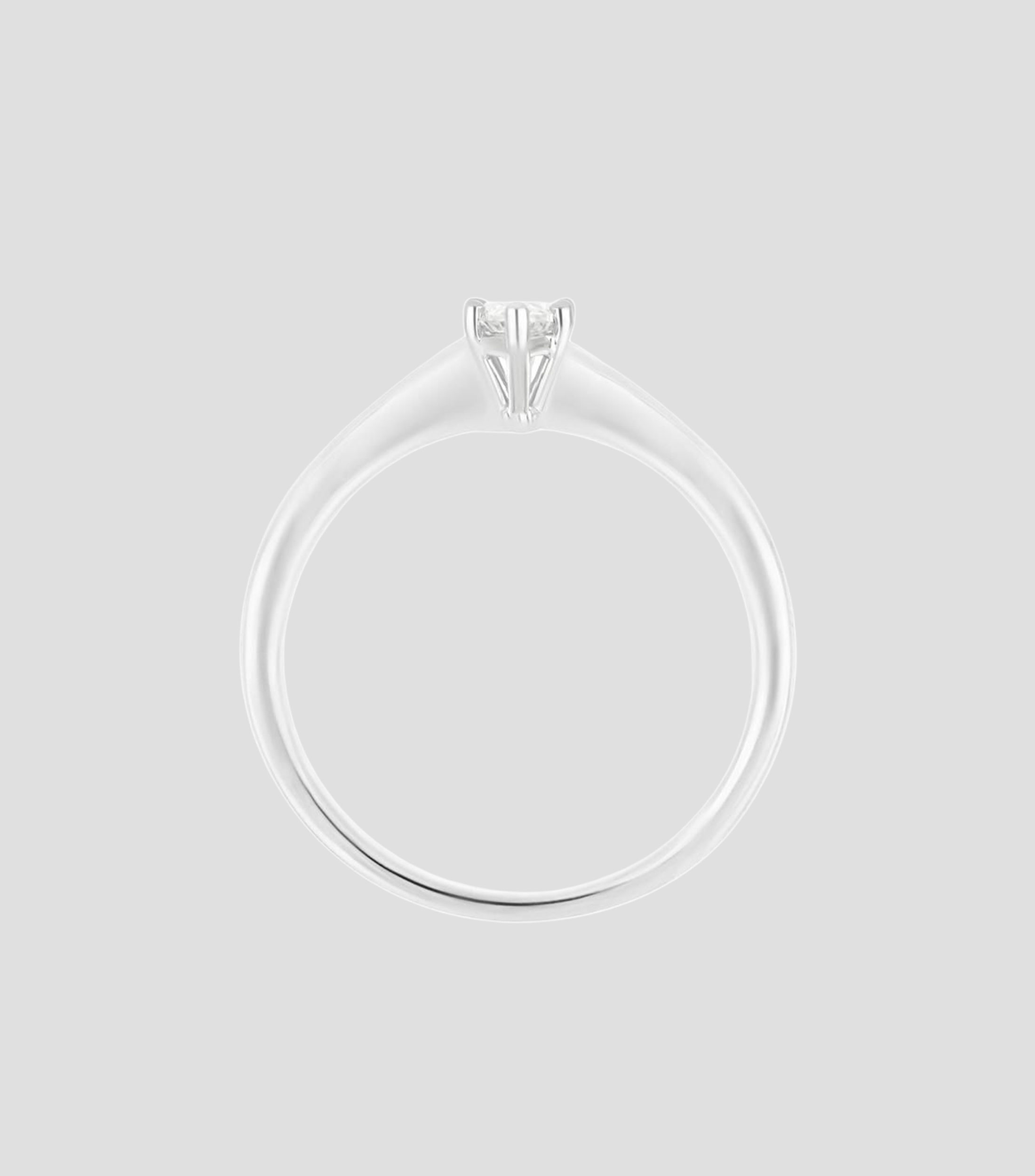 Anillo de compromiso en oro blanco 18 Kilates con diamante Mujer