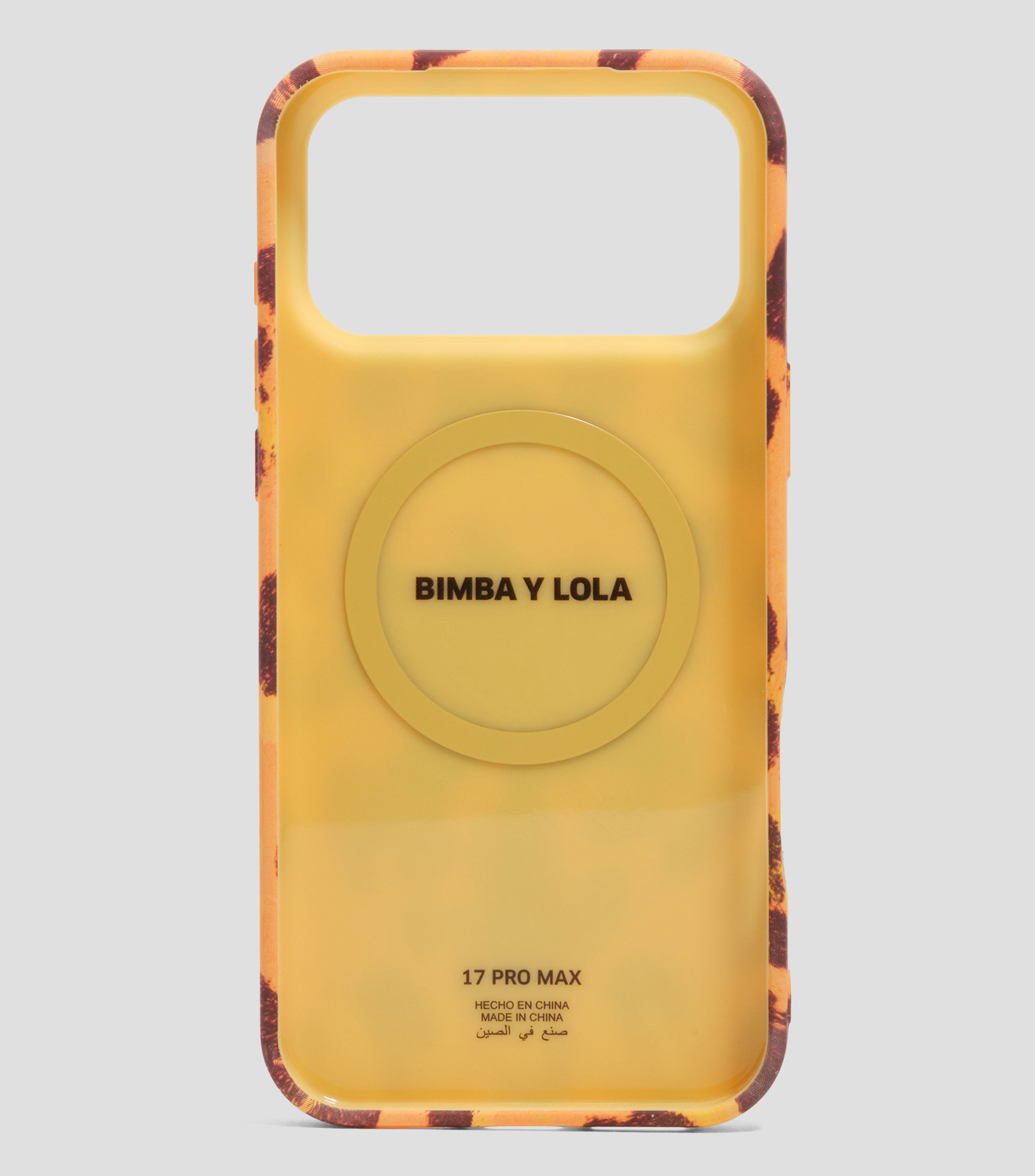 Funda rígida iPhone 17 Pro Max palmera amarilla