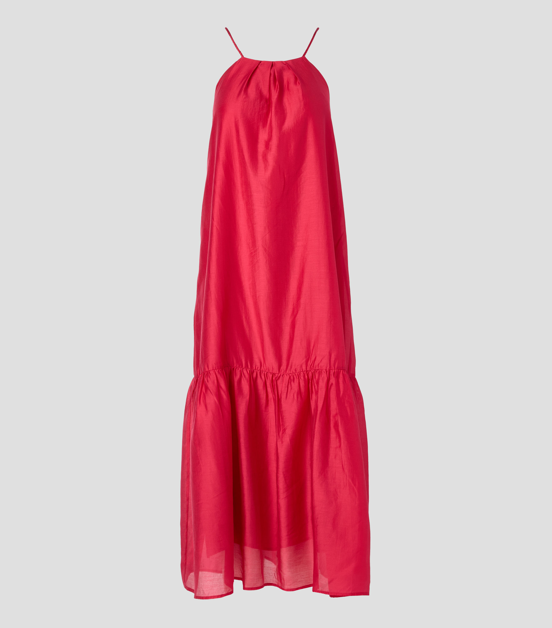 Vestido midi liso Mujer