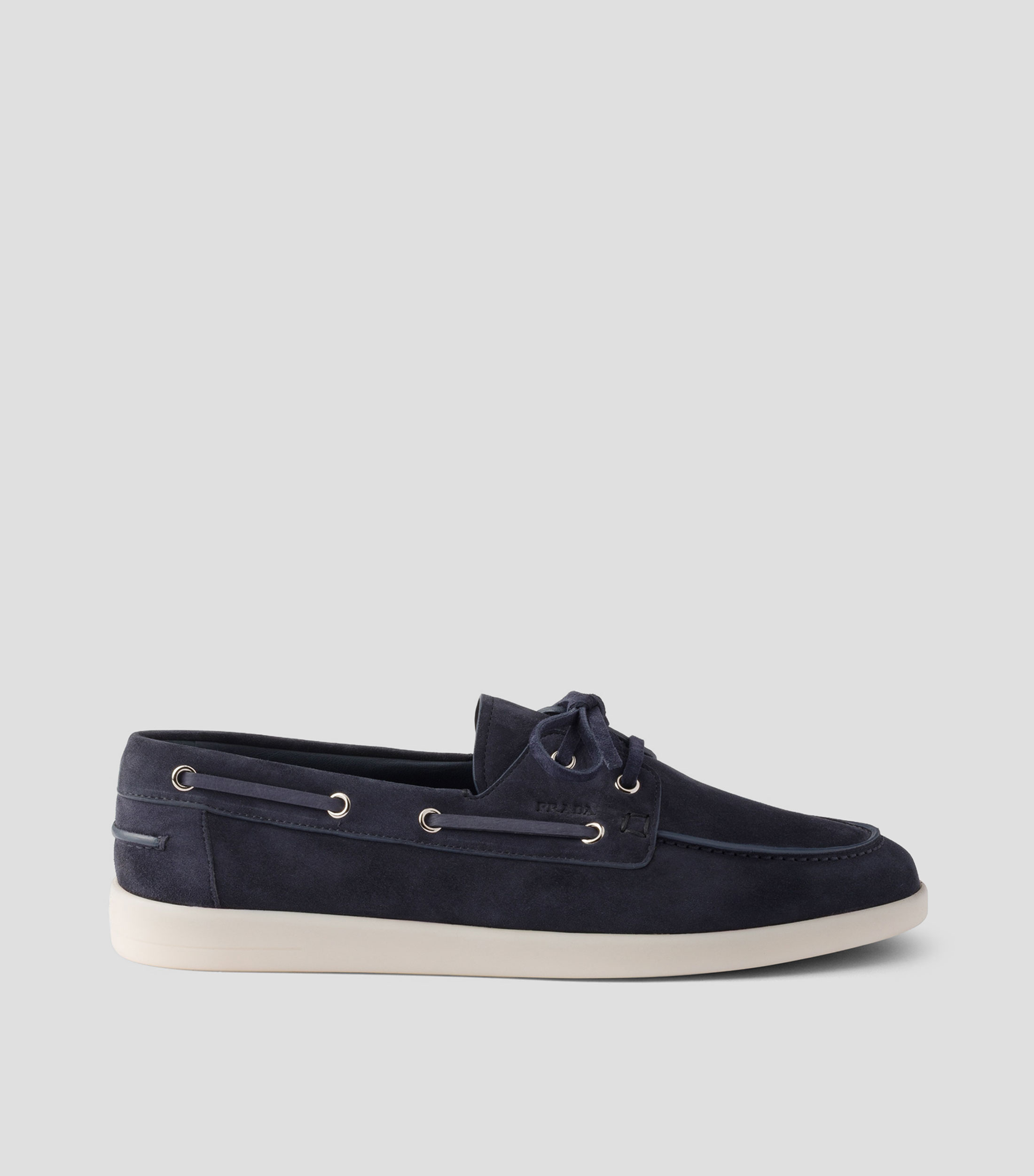Zapatos náuticos de ante con cordones Hombre