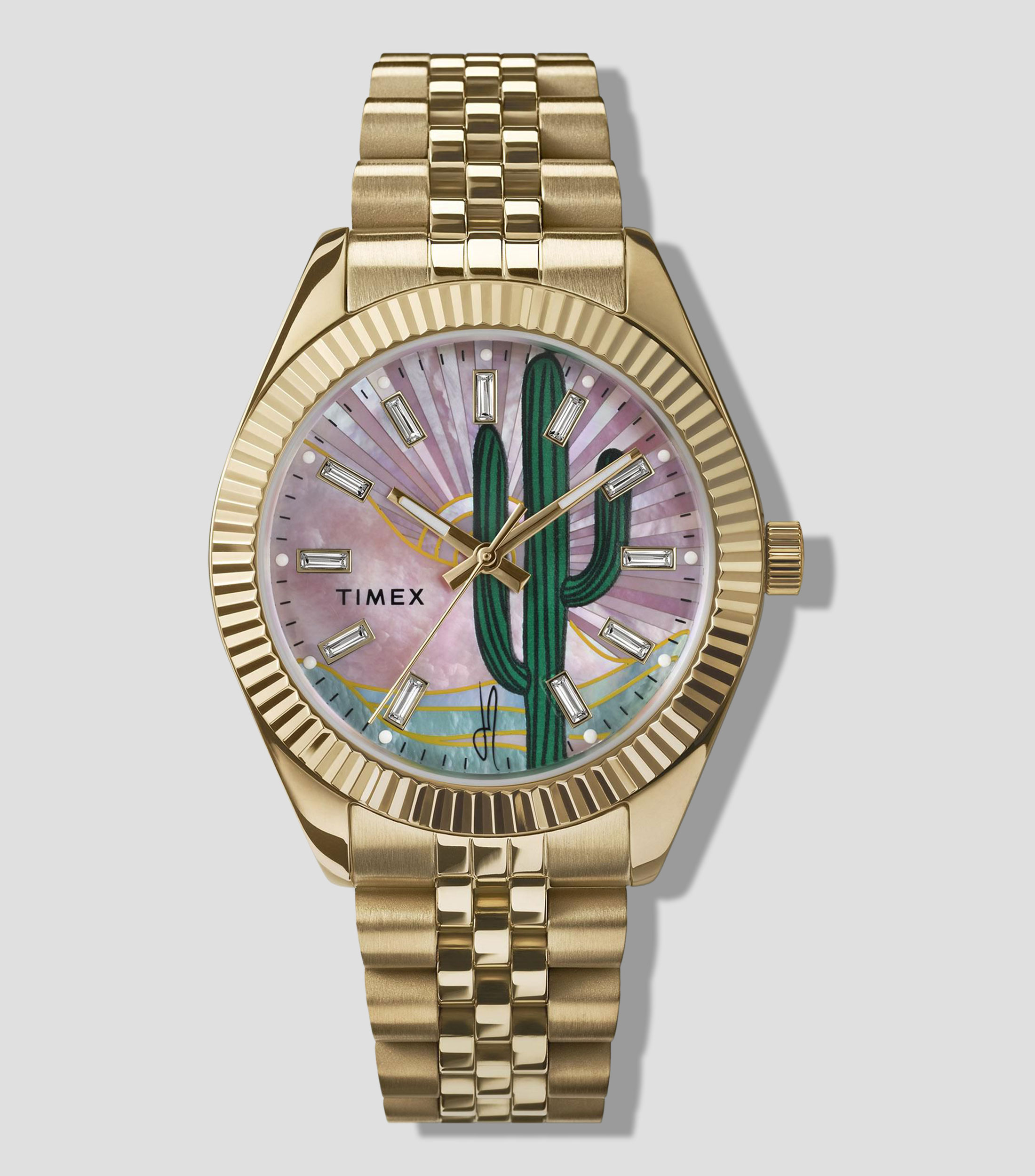 Reloj para Mujer X Jacquie Aiche Cactus Casual, Dorado