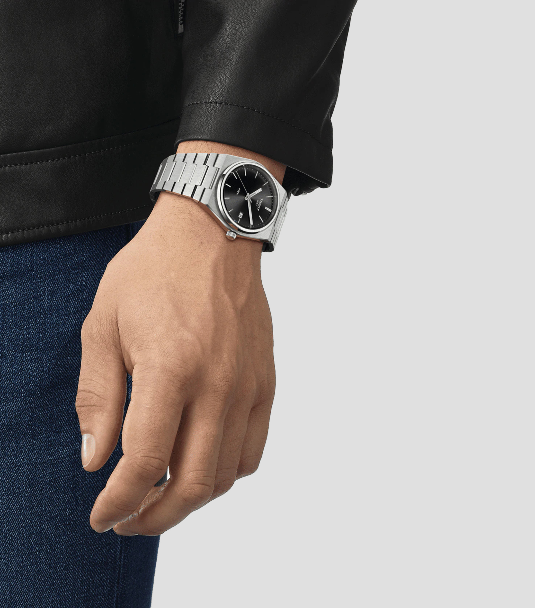 Reloj para Hombre PRX De vestir, Plateado, Negro