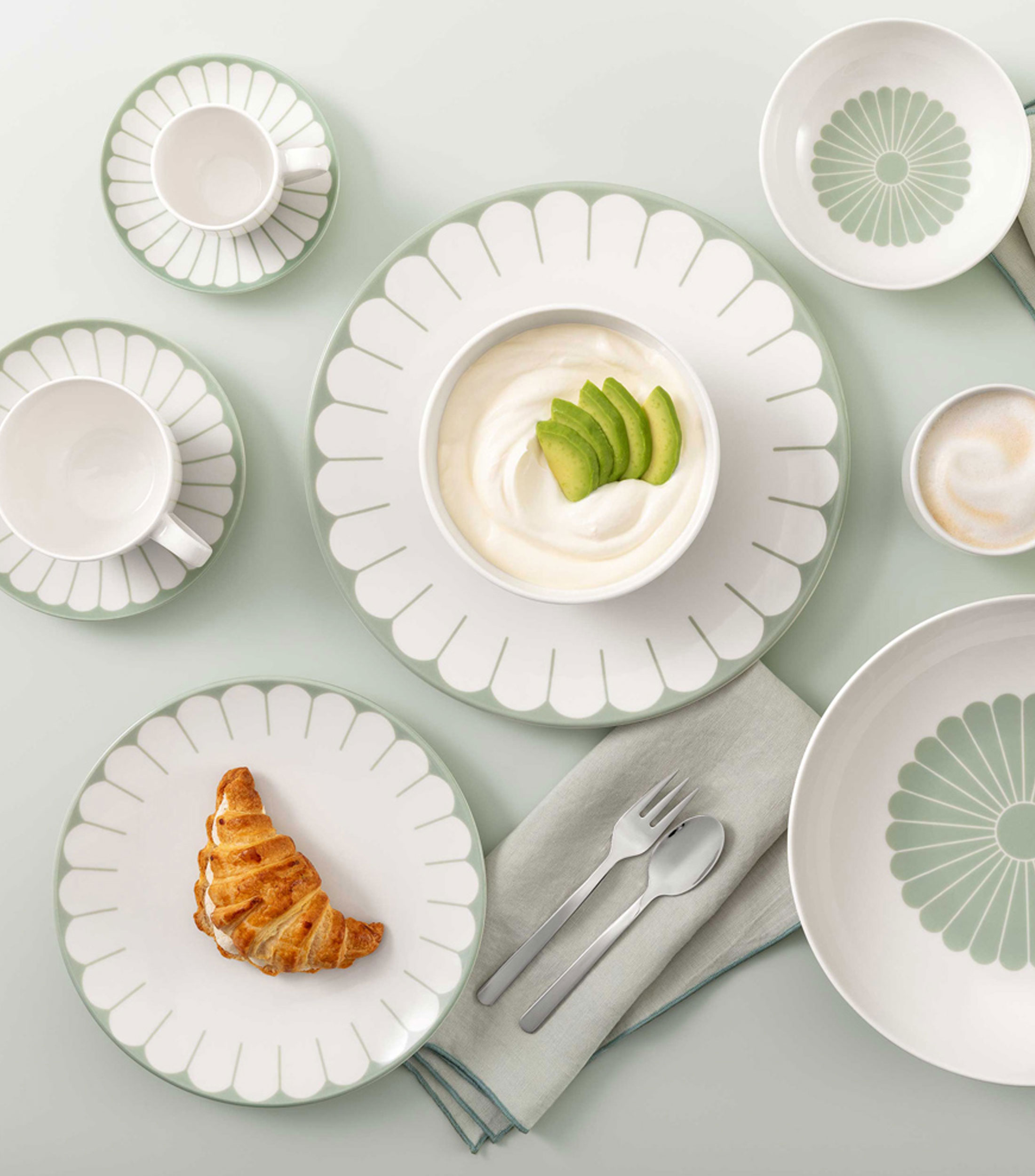 Plato para Taza de Café Fleur Vert