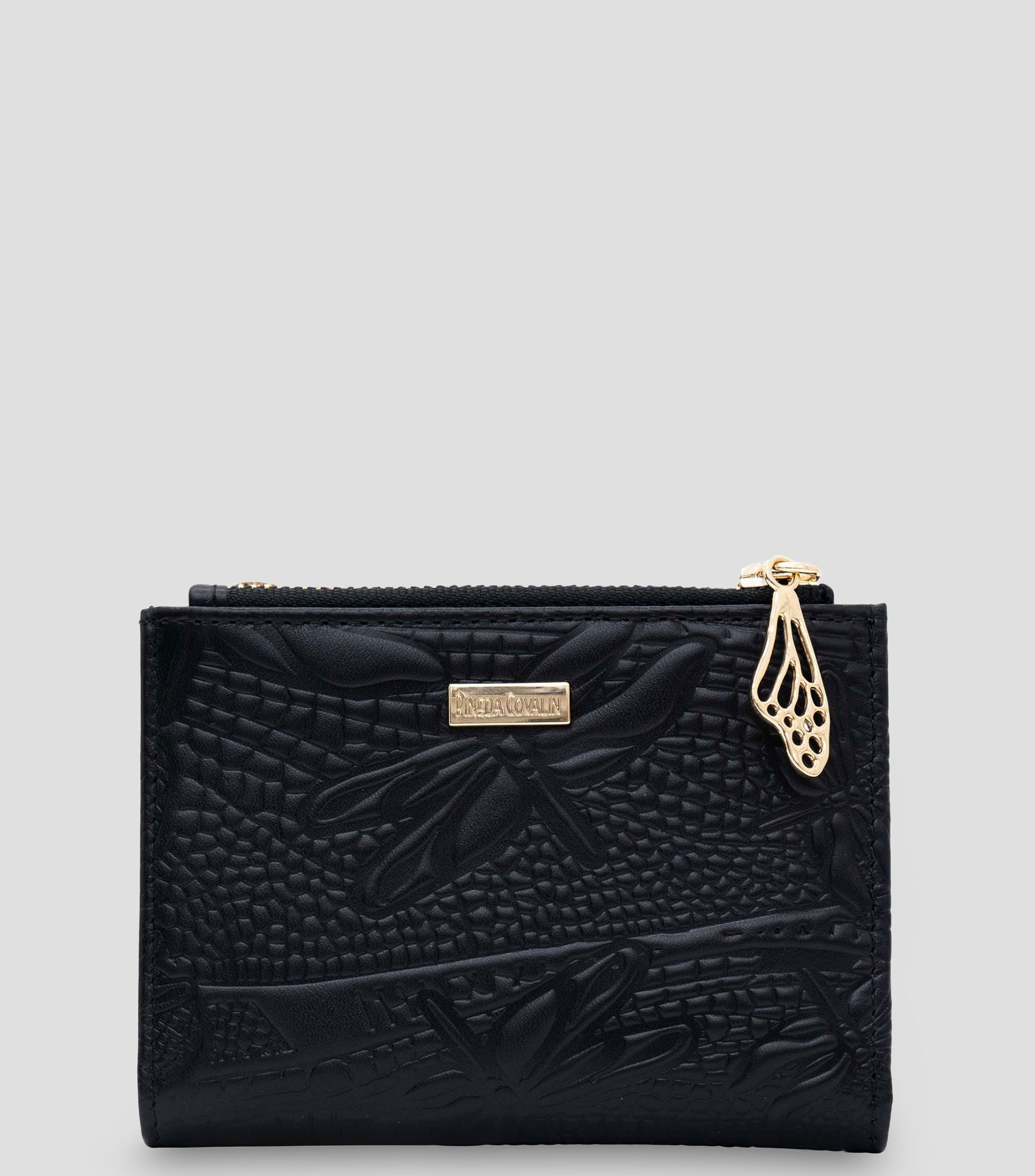 Cartera lisa con grabado Mujer