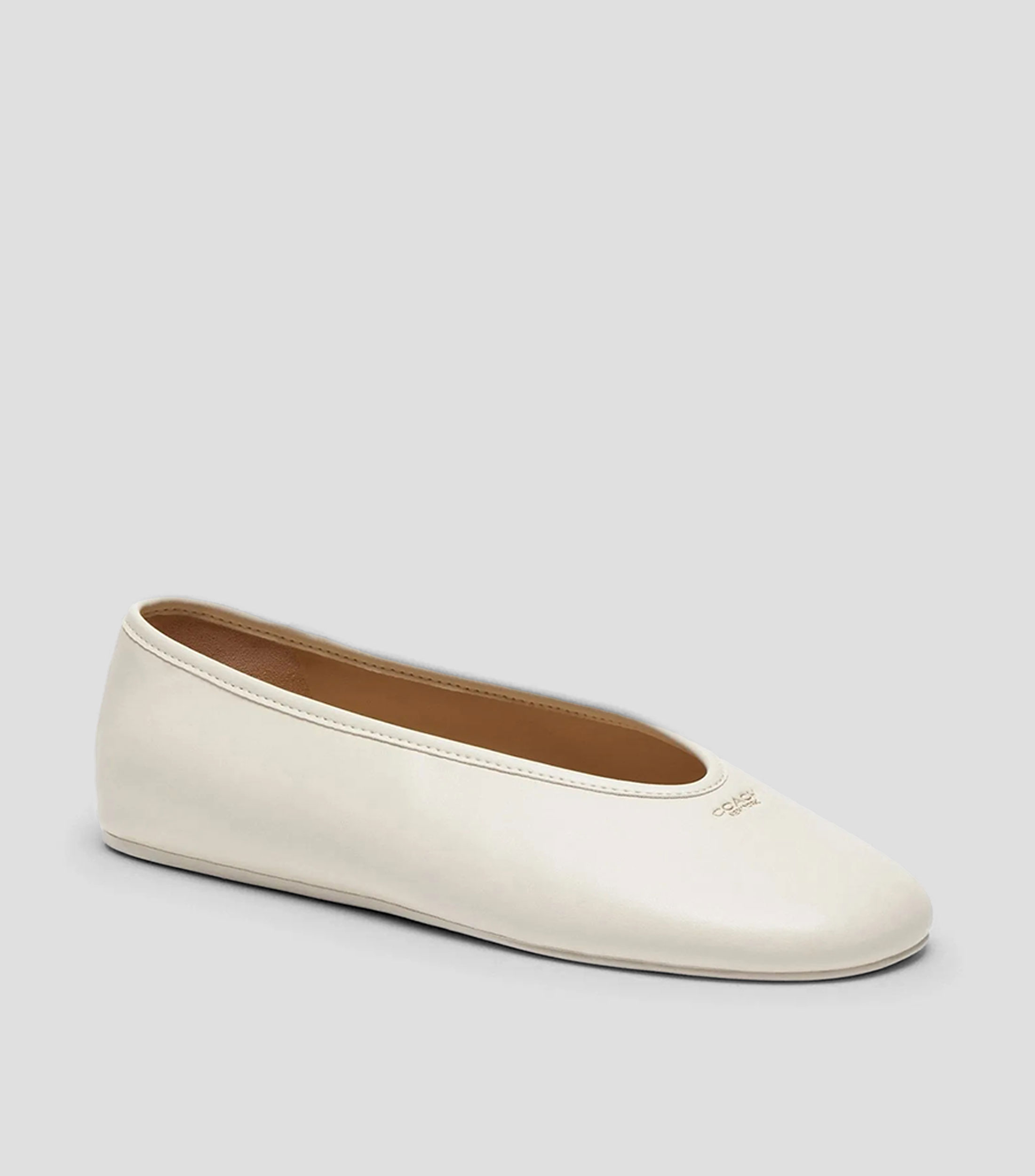 Flats Houston de piel con logotipo Mujer