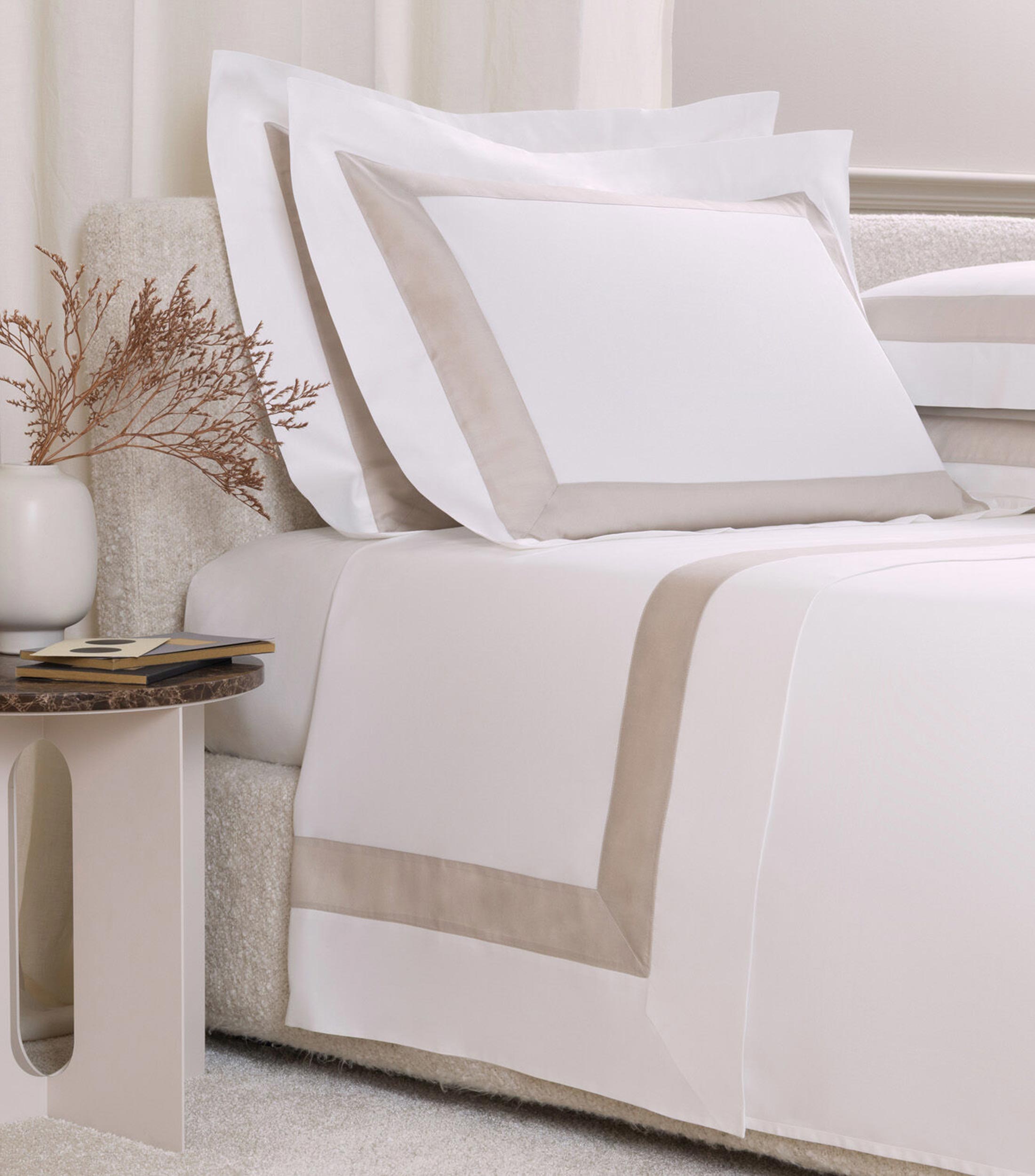 Juego de sábanas King Size Sateen Breeze Milk en algodón