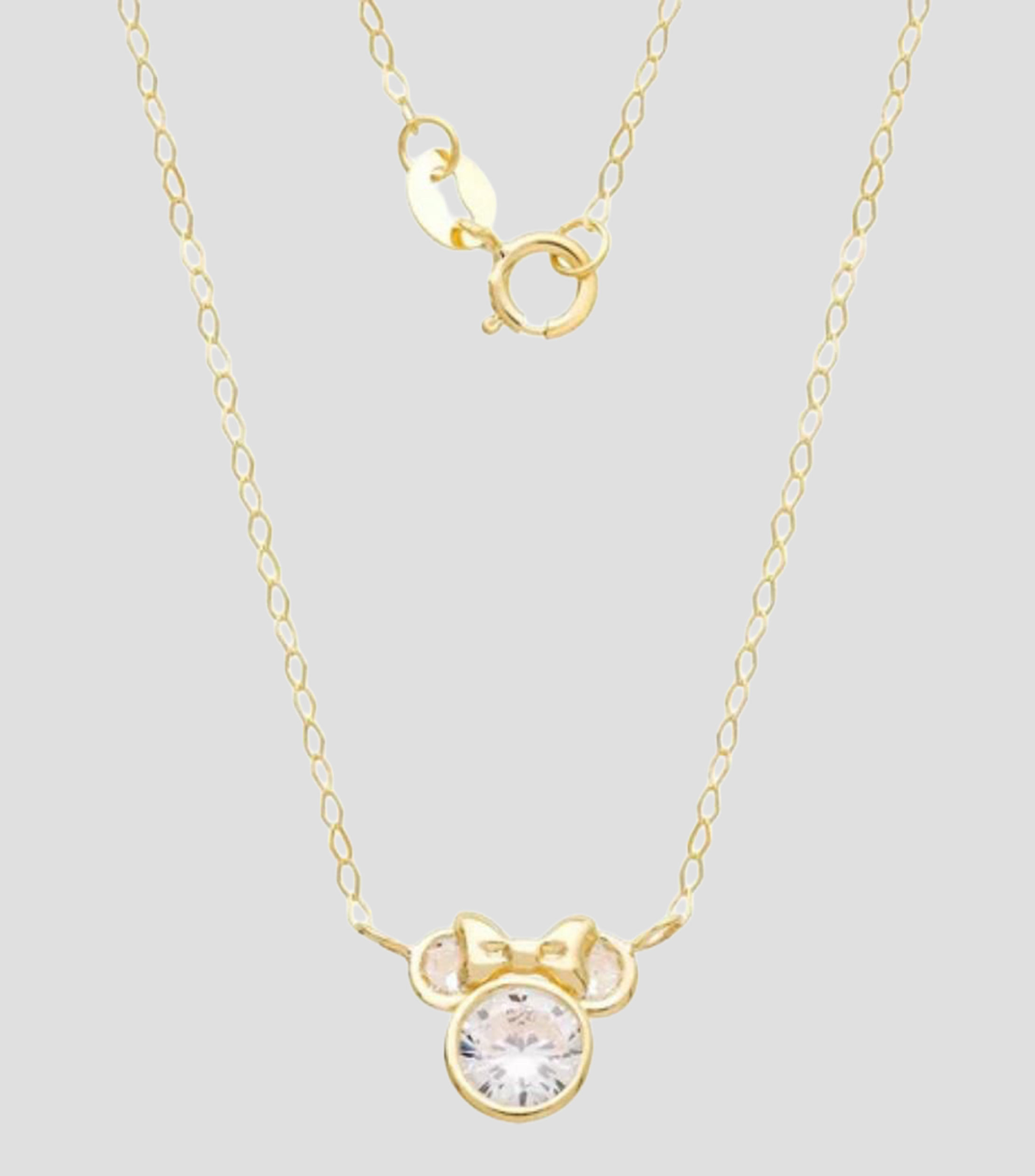 Collar en Oro amarillo de 14 Kilates con circonias Niña