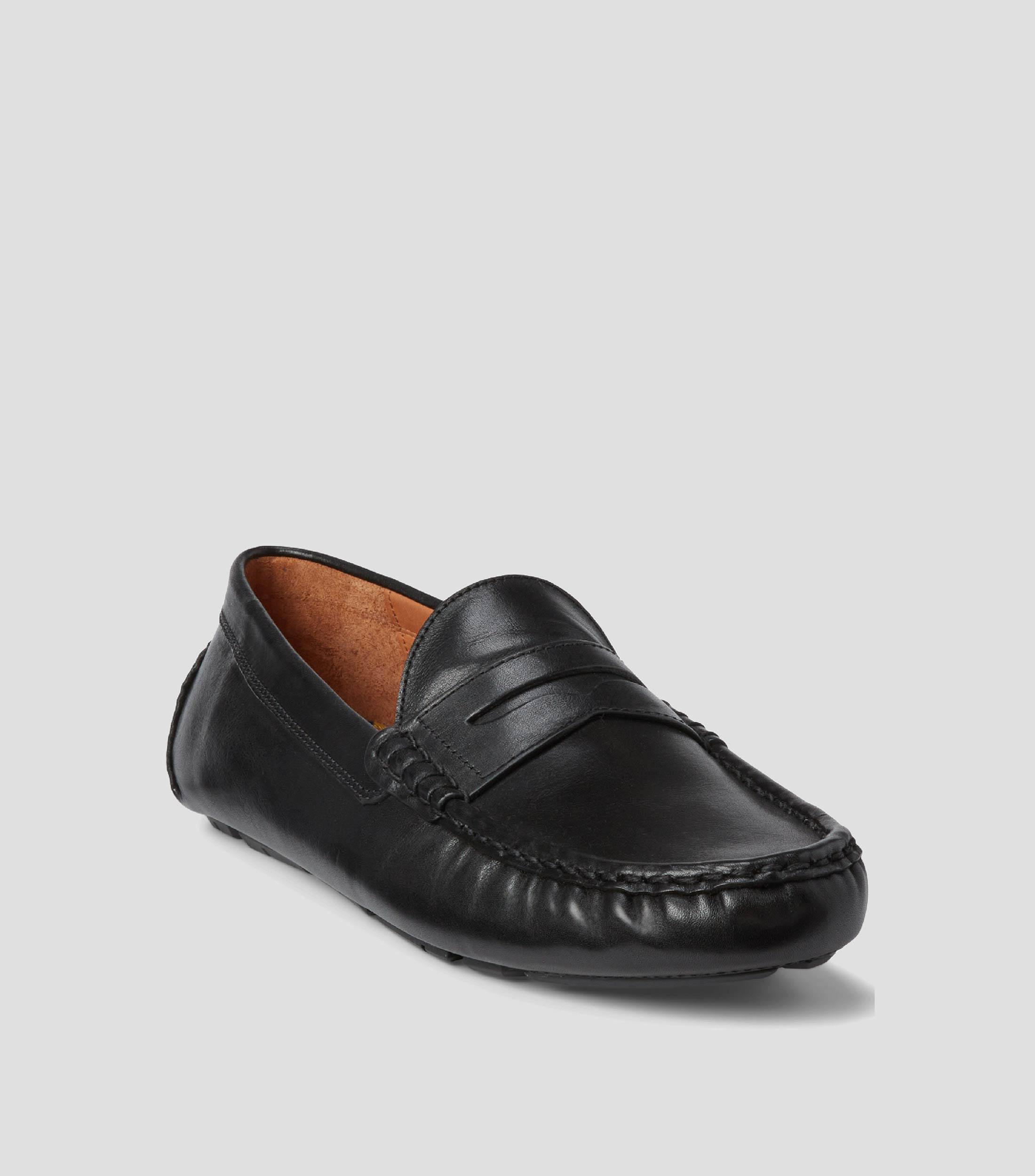 Mocasines en piel con banda Hombre