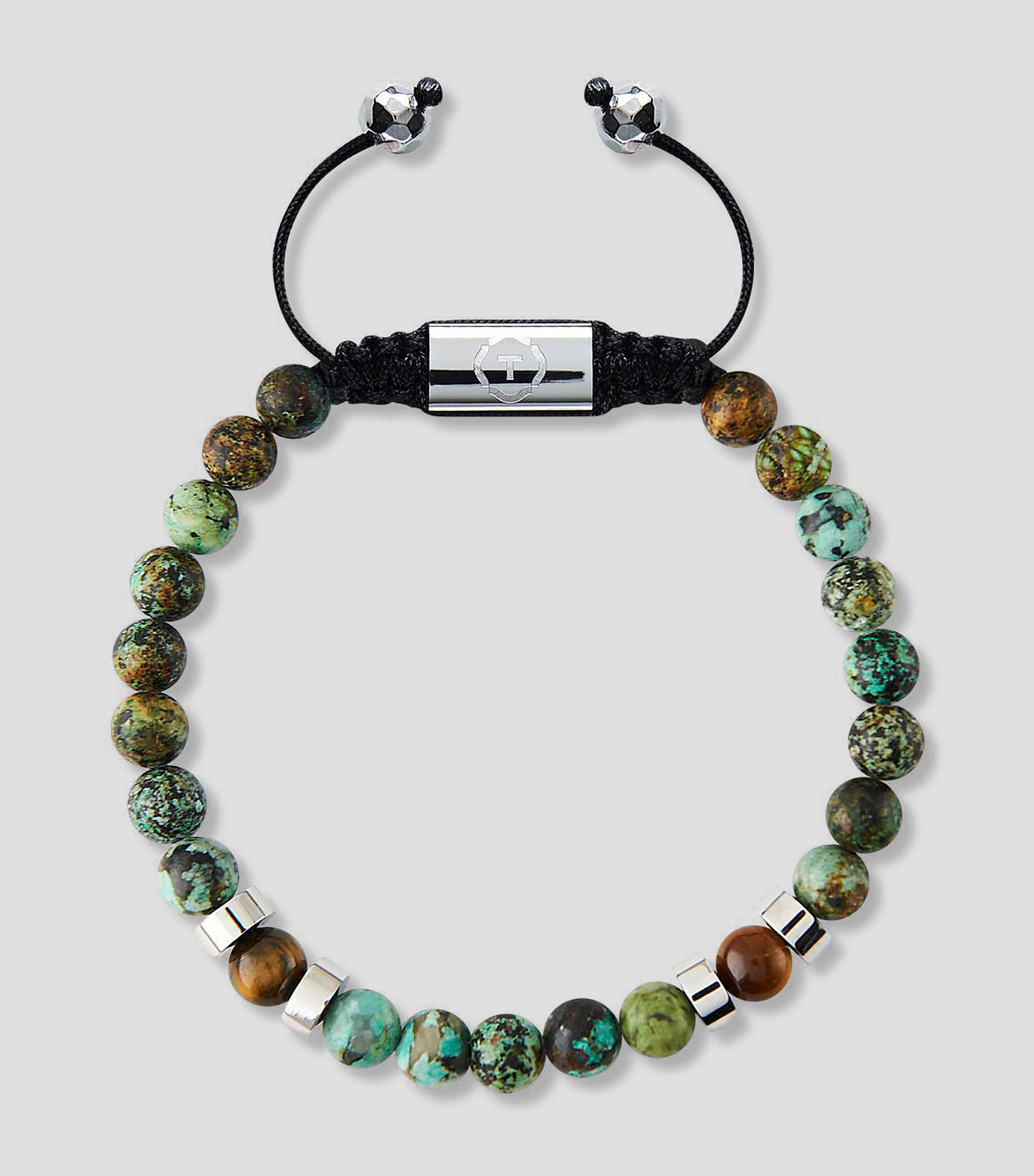 Pulsera ajustable con turquesa africana Unisex