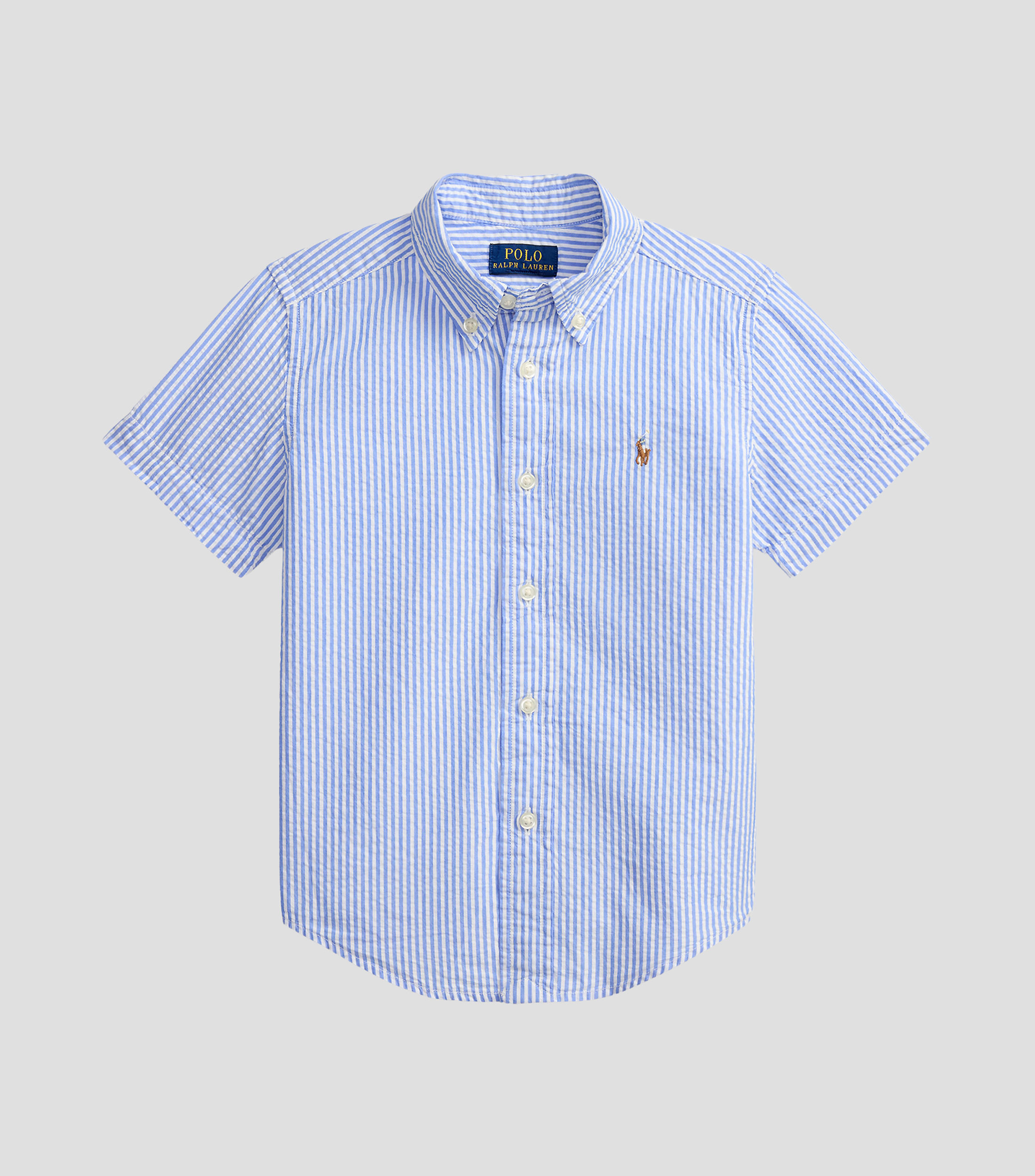 Camisa de rayas con manga corta Niño