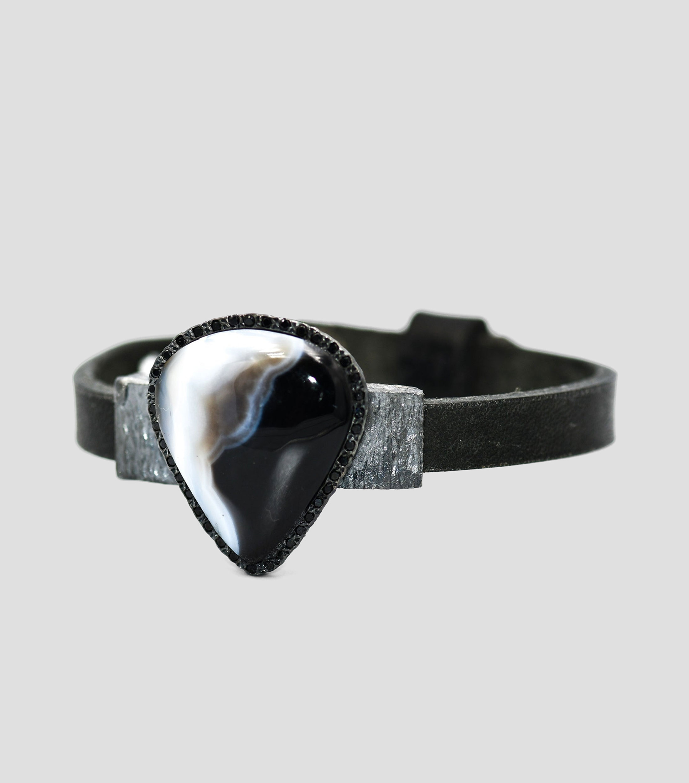 Brazalete Negro con Ónix Unisex