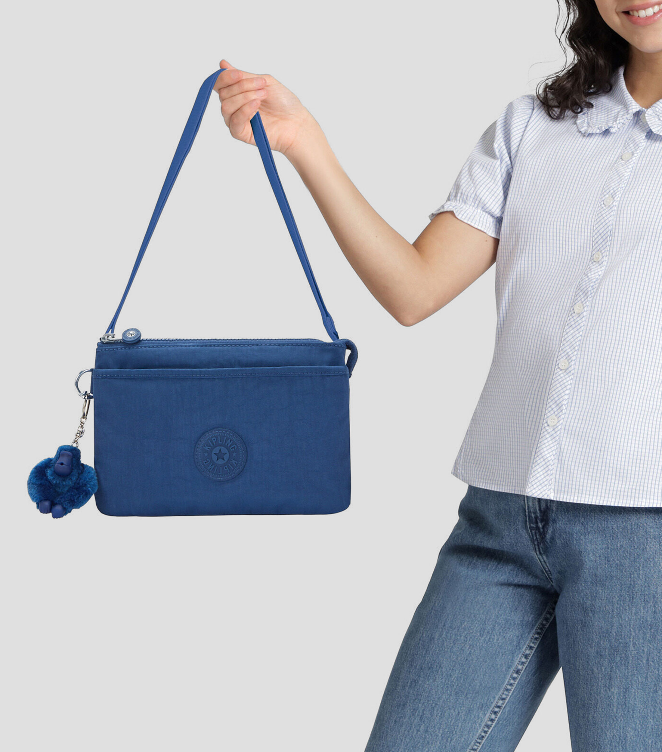 Bolsa Crossbody Azul Riri Casual Lisa Mujer