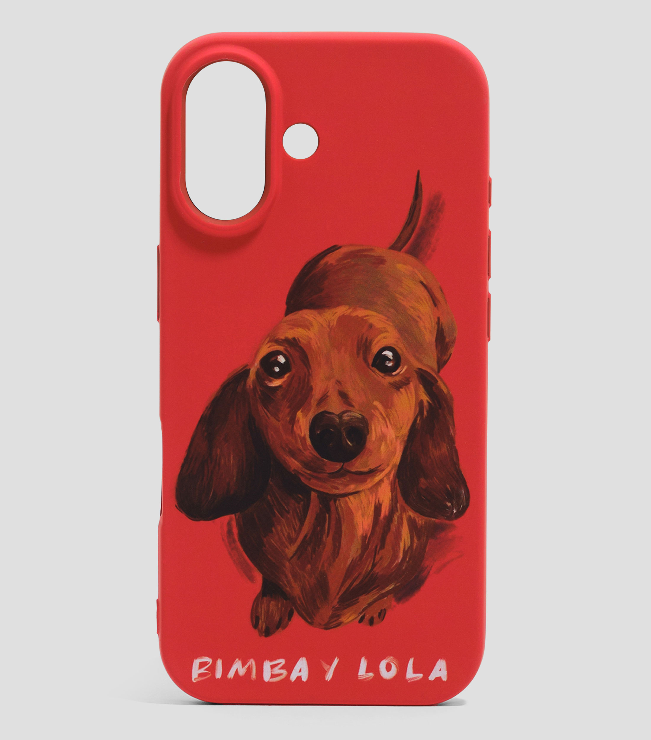 Funda rígida iPhone 17 teckel roja