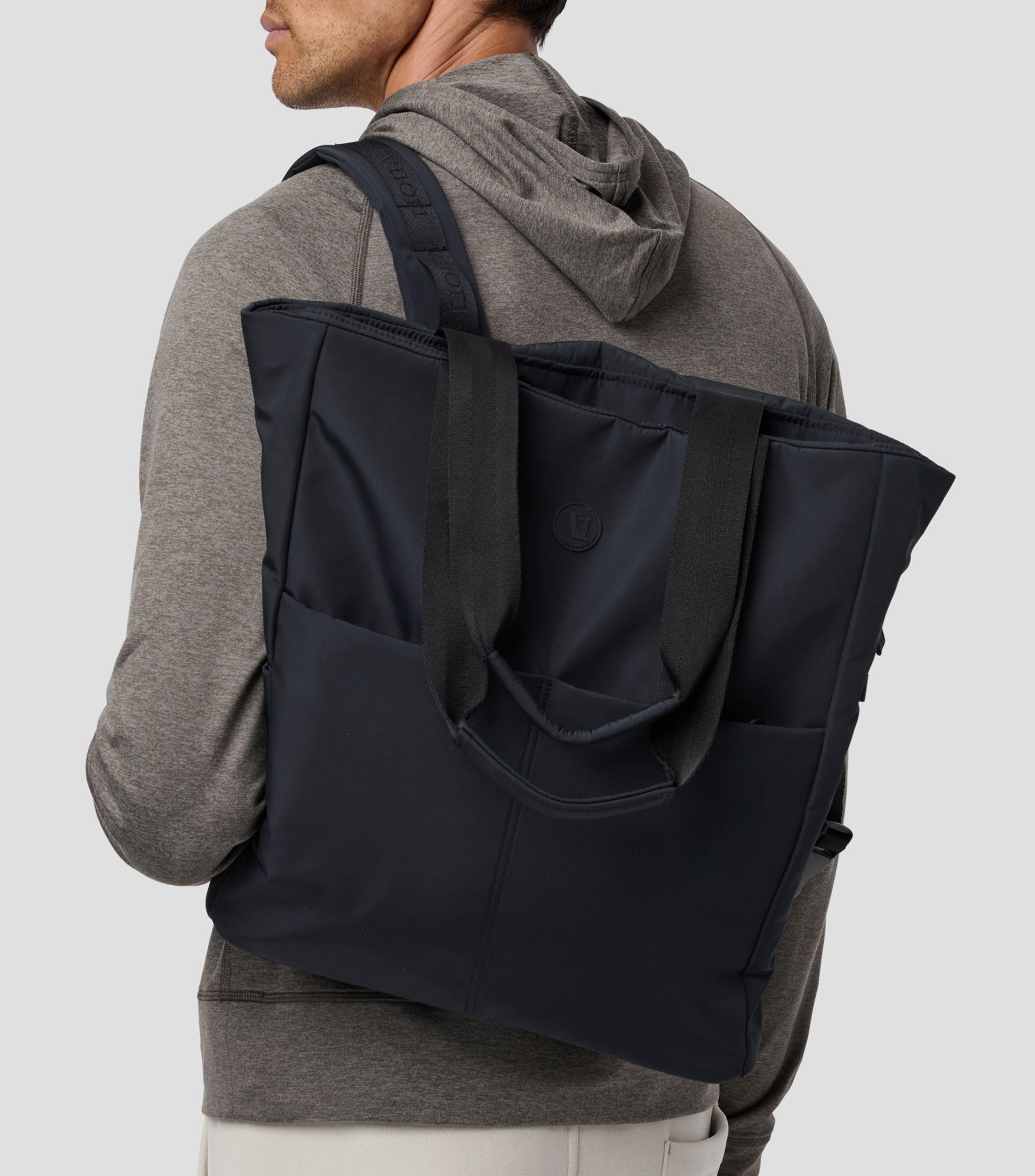 Bolso tote negro Convertible V1 liso Hombre