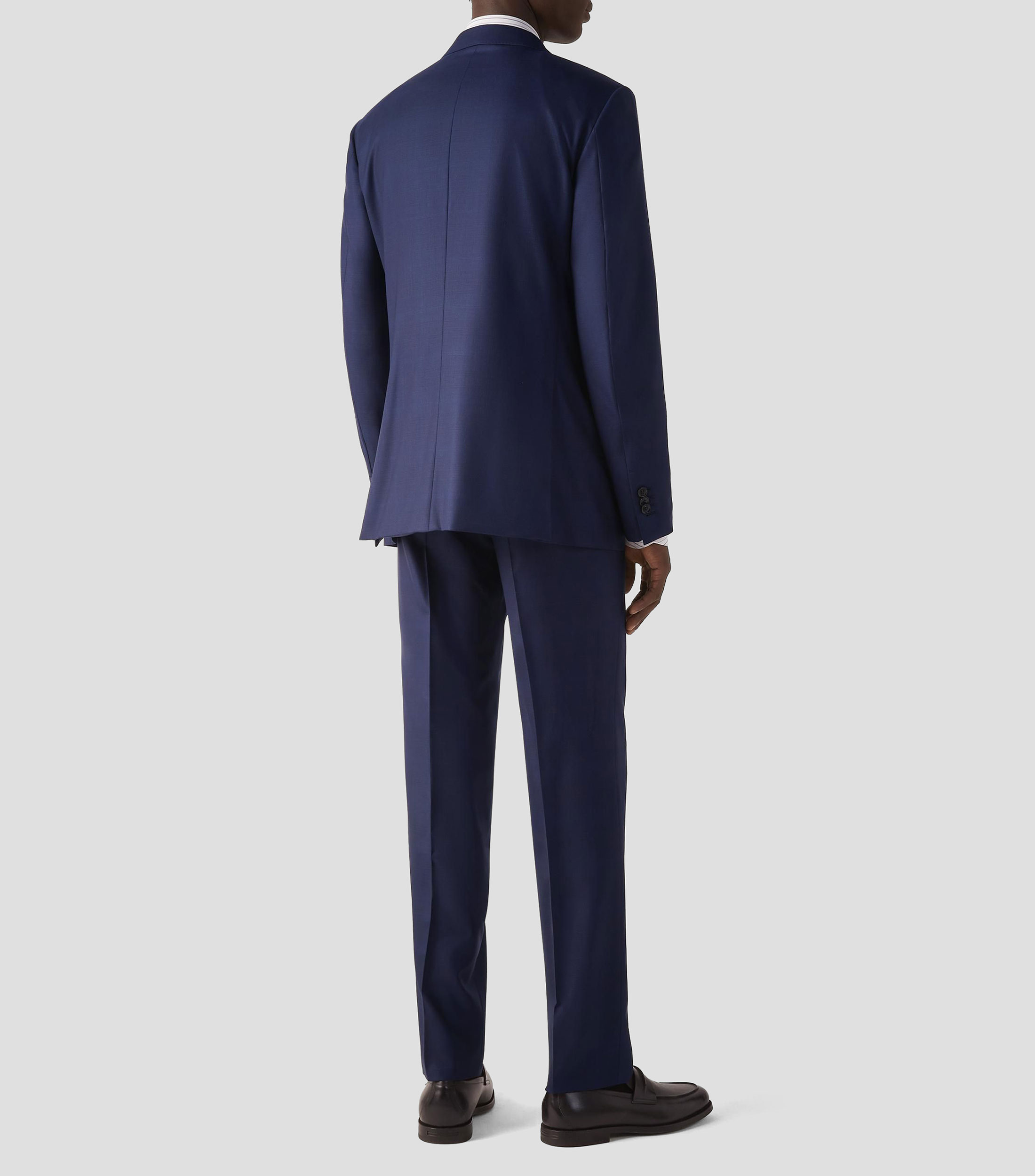 Traje de lana corte regular con cuadros Hombre