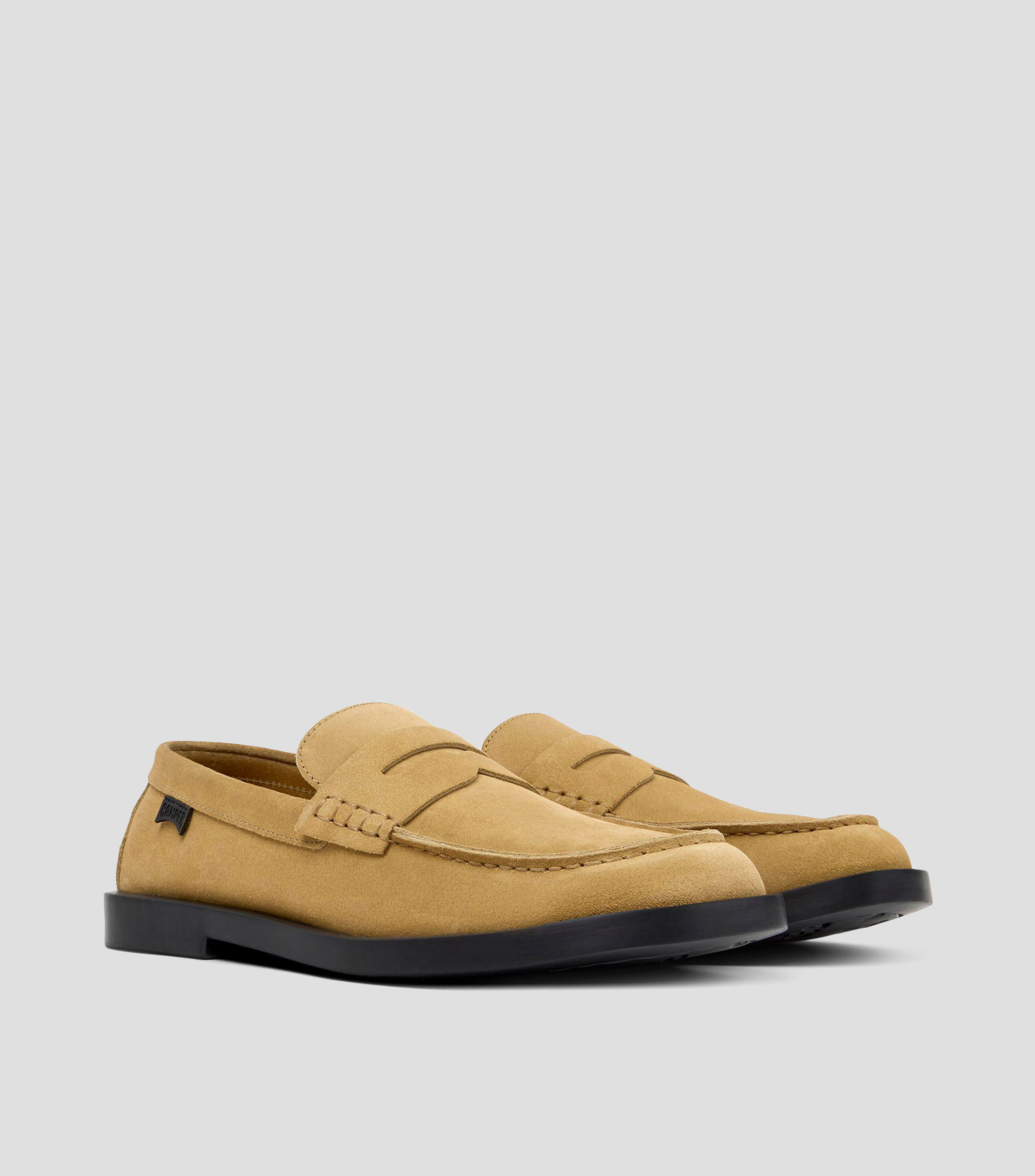 Mocasines en piel con antifaz Hombre
